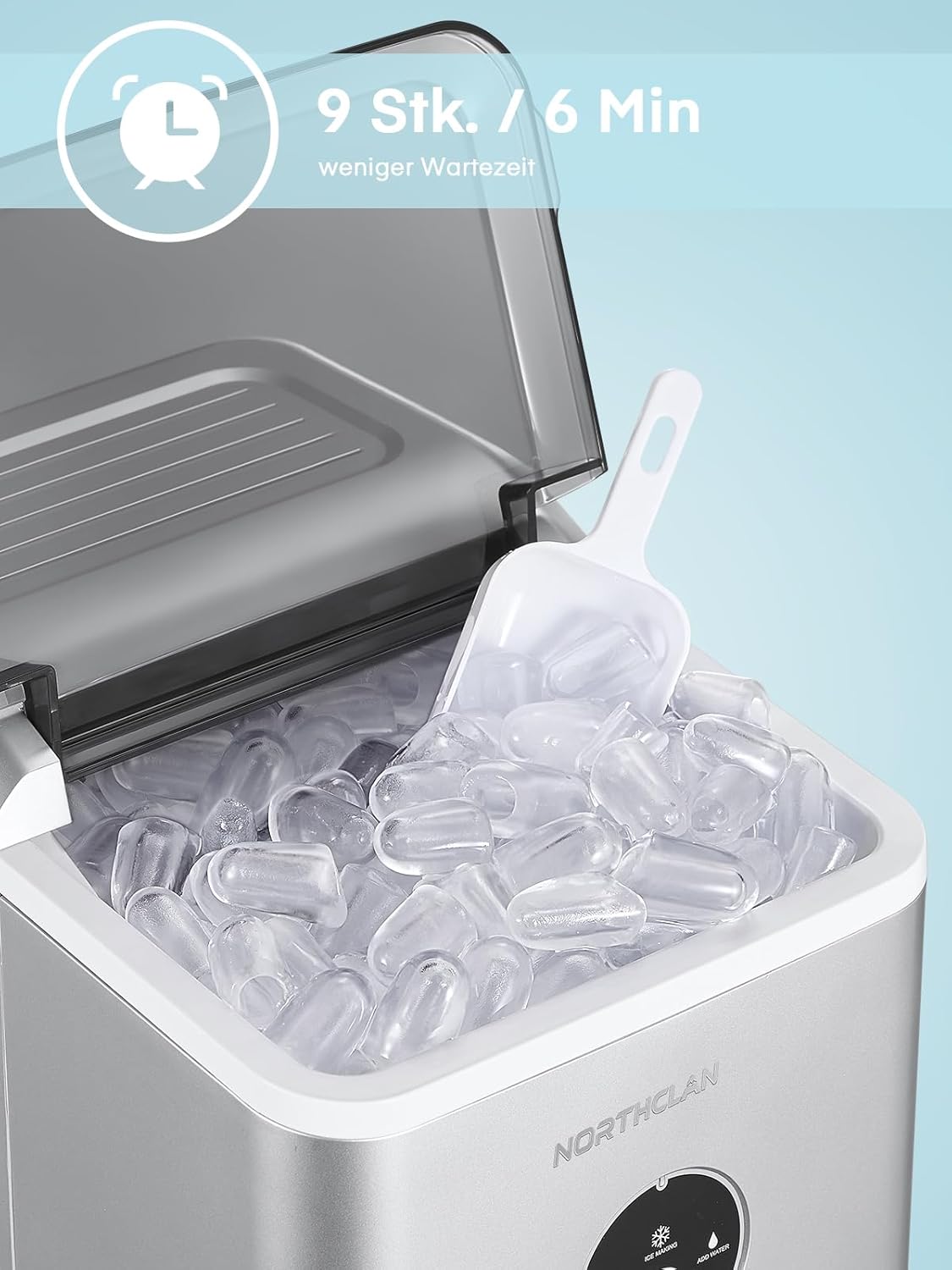 Eiswürfelmaschine, Silber