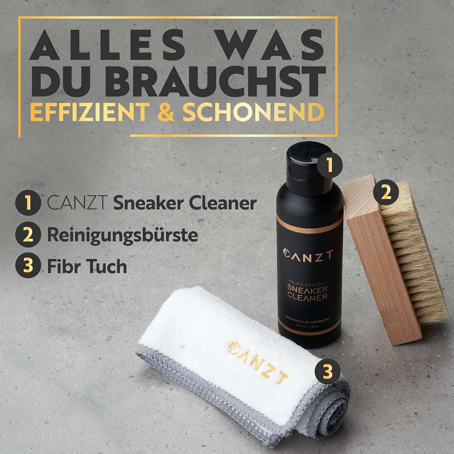 Sneaker-Reiniger-Set mit Bürste & Mikrofasertuch