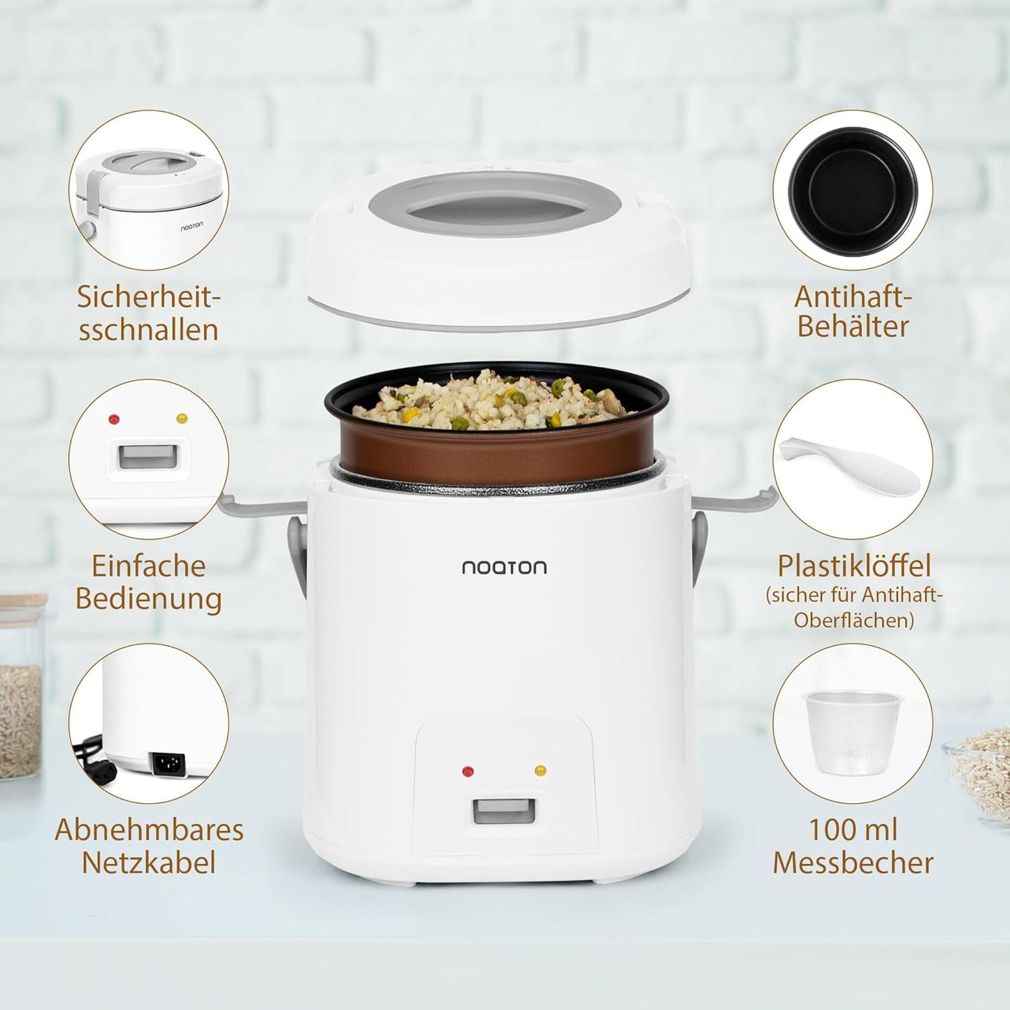 RC118W Reiskocher mit Warmhaltefunktion, 1,8 L