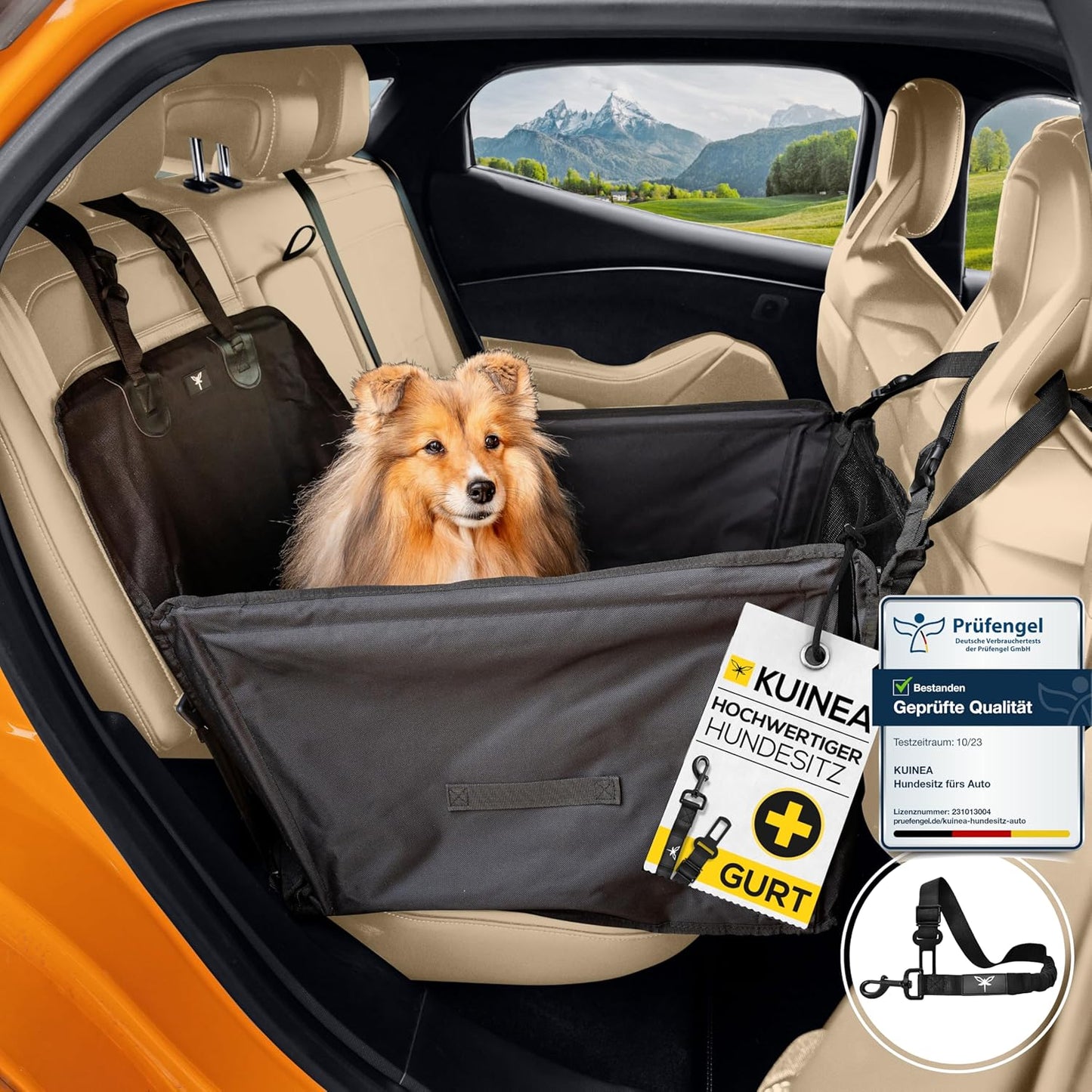 Hunde Autositz mit Sicherheitsgurt