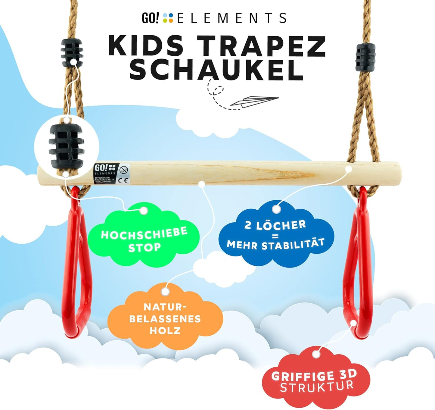 Trapez Schaukel, Rot