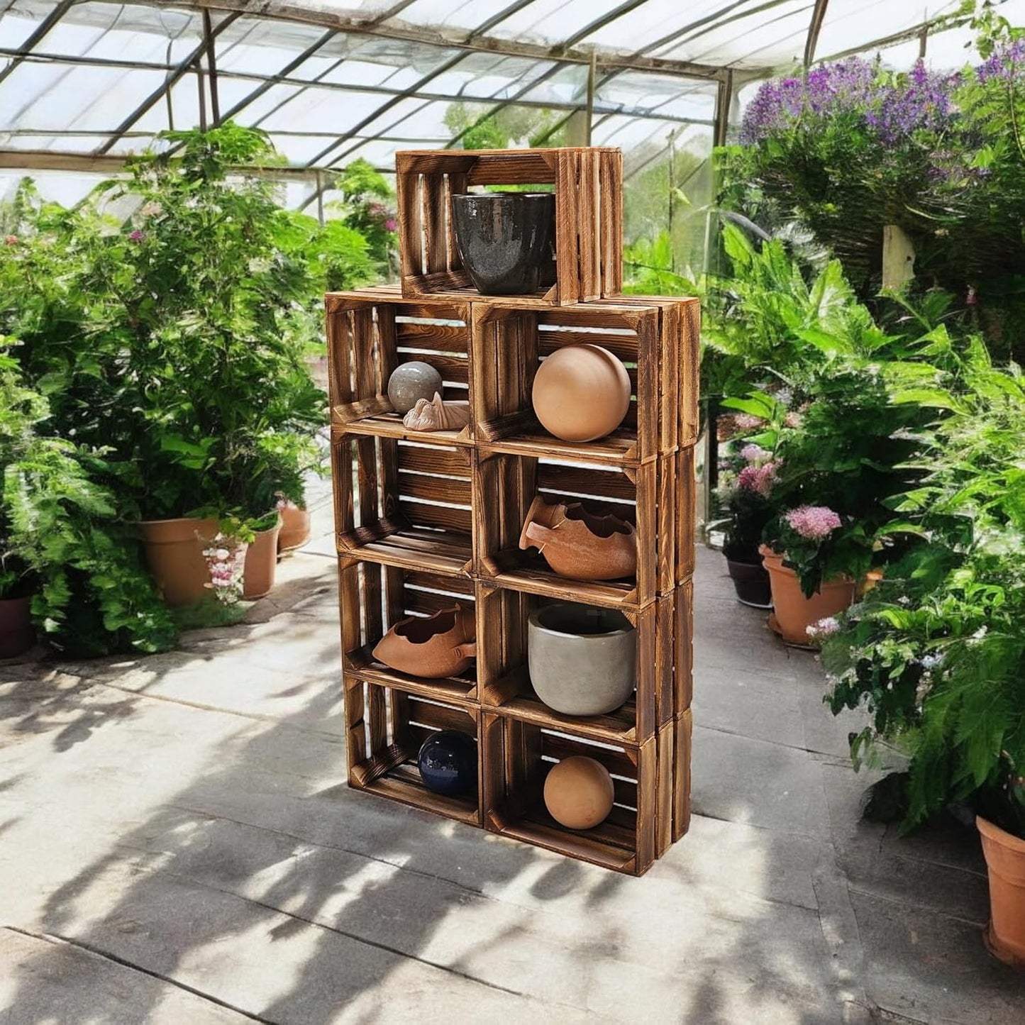 Weinkisten, Geflammt 38cm