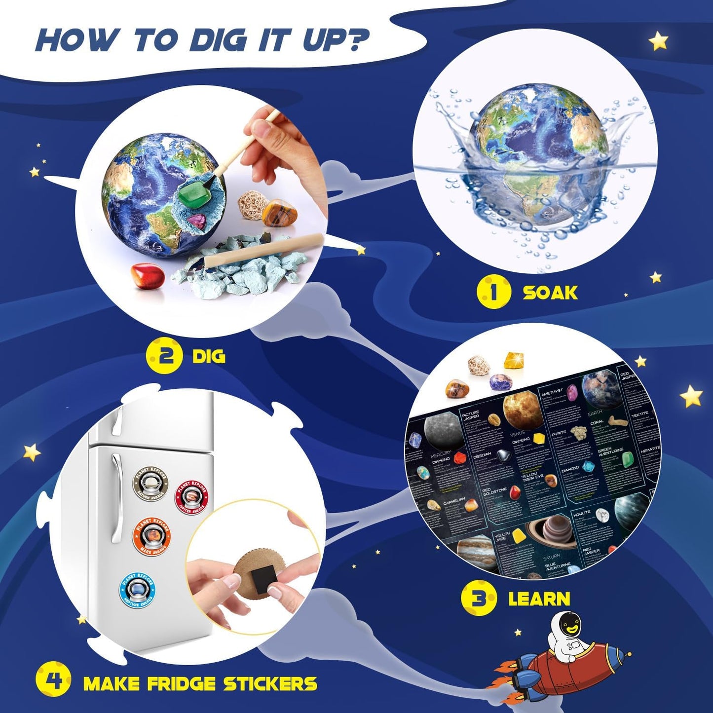 Planeten-Ausgrabungsset für Kinder, Solar System