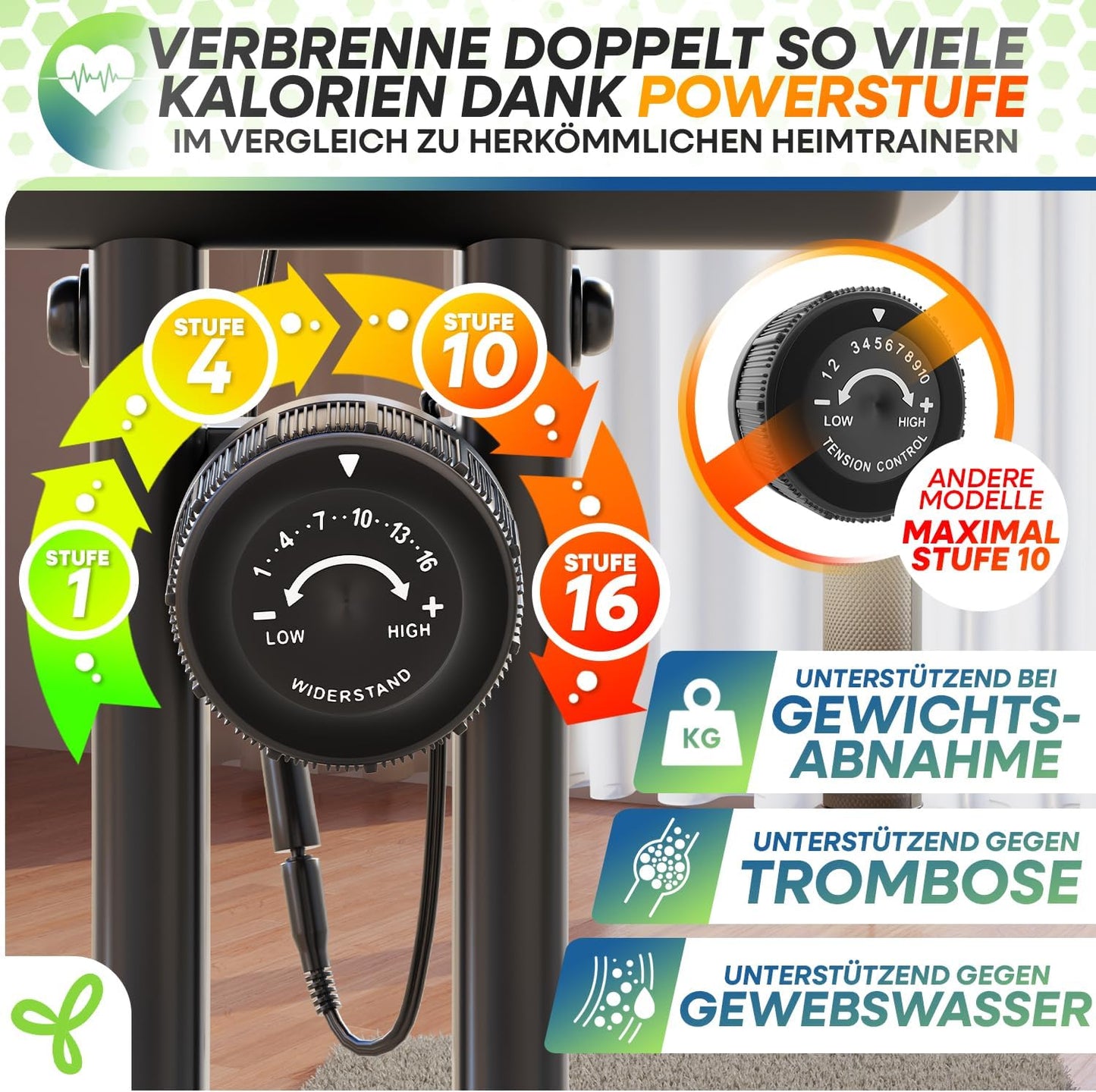Klappbares Hometrainer Fahrrad