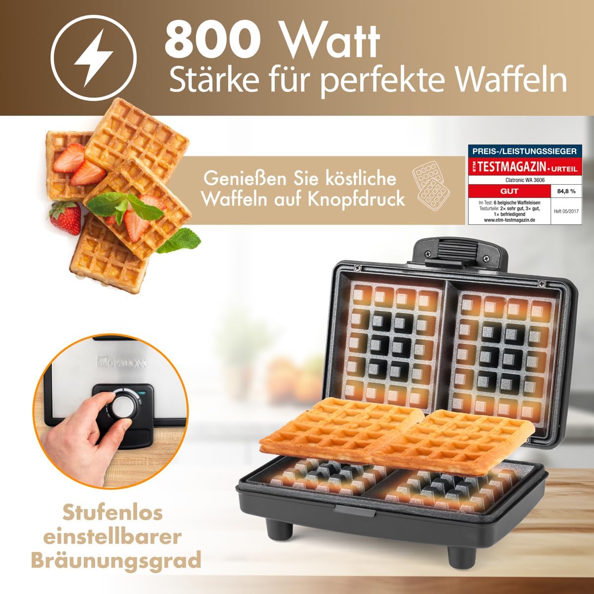 Waffeleisen mit Antihaftbeschichtung