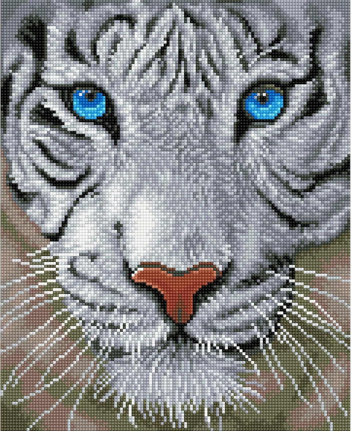 DD8.016 Diamond Painting Set weisser Tiger Magie, Weißer Tiger Magie