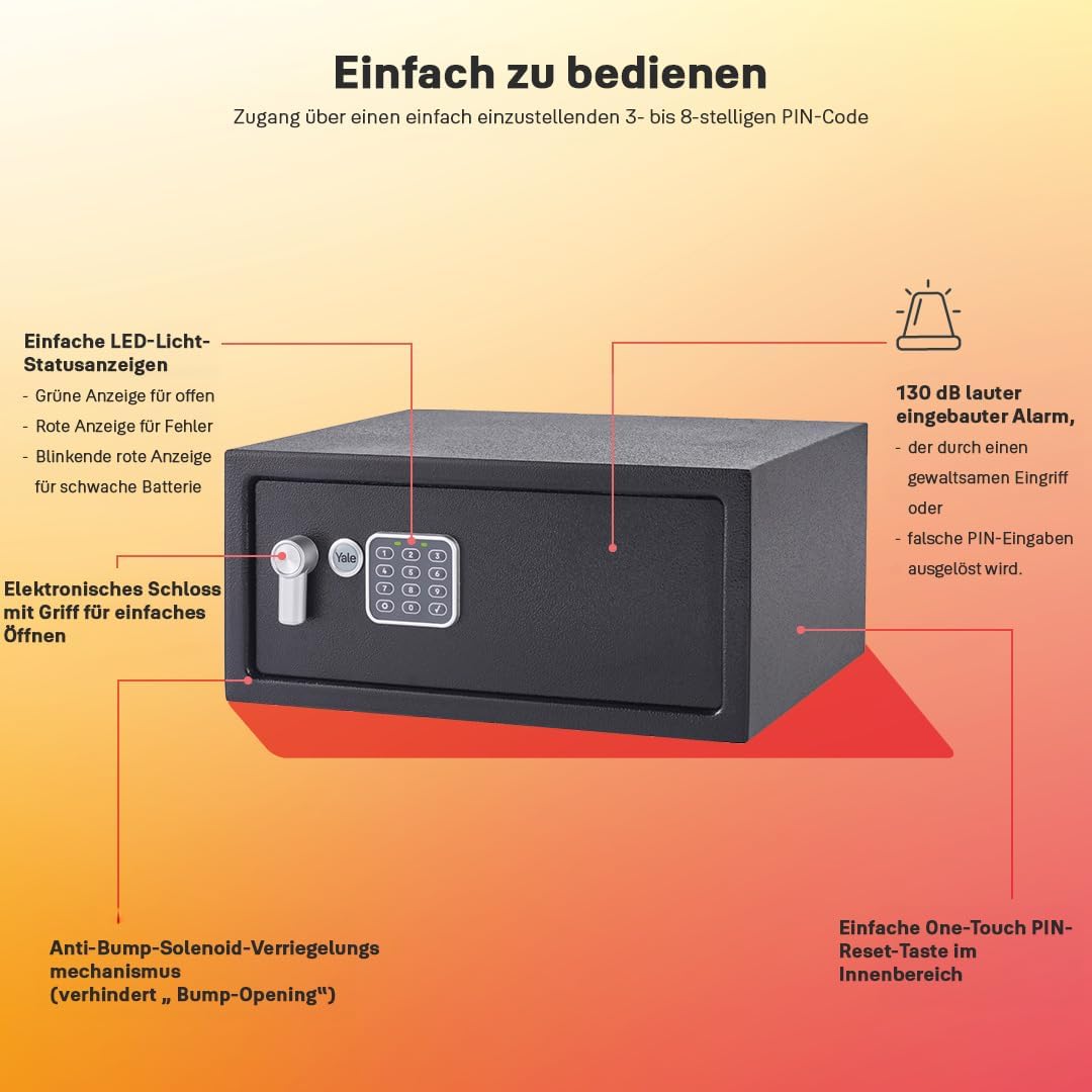 Möbeltresor YLC/200/DB2 mit Alarmfunktion