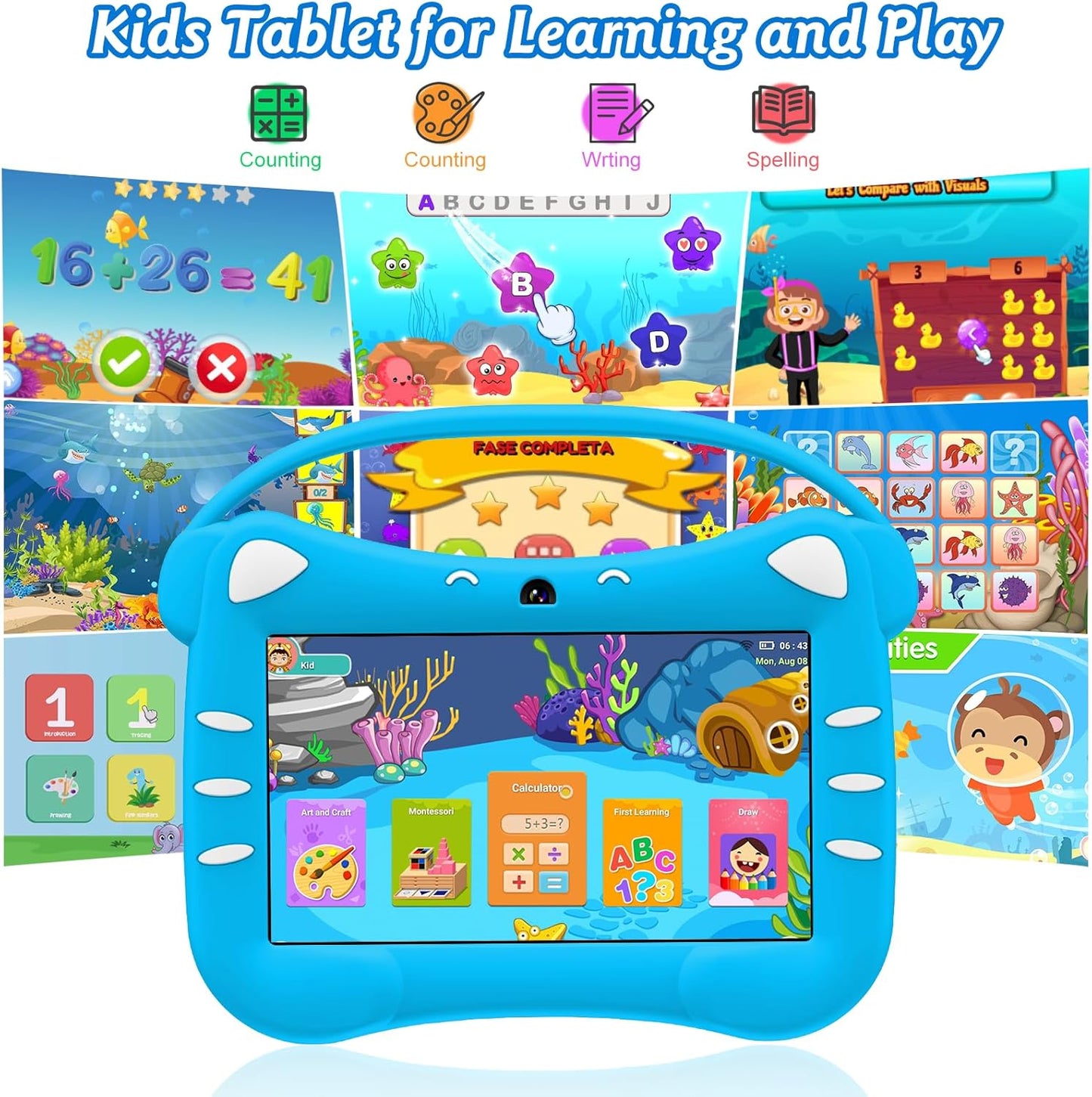Kindertablet, Blau