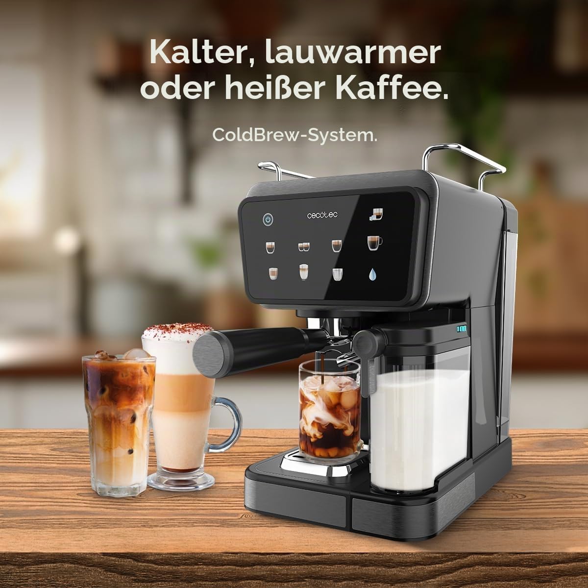 Halbautomatische Espressomaschine, Touch ColdBrew Latte