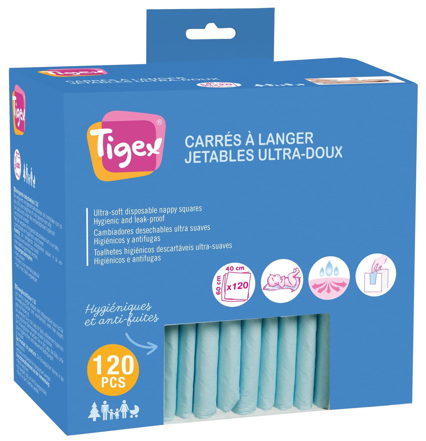 Einweg-Schutzbezüge für Wickelauflage, 120 Stück, Lot de 120