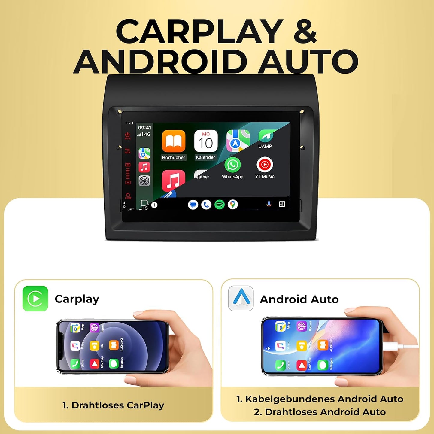AFI74-L2 Android 14 Autoradio mit Navigation für Fiat Ducato, Citroën Jumper & Peugeot Boxer, AFI74-L2