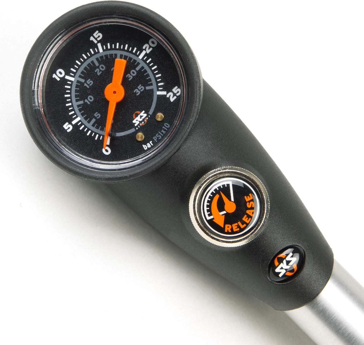 Dämpferpumpe Sam mit Präzisionsmanometer (max. 25 bar), Single