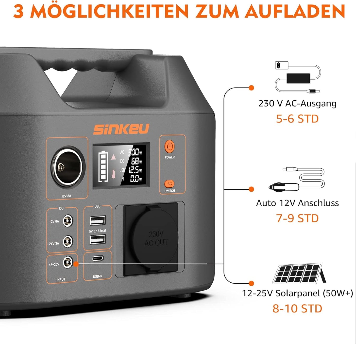 Tragbare Powerstation 296Wh, 296Wh/300W