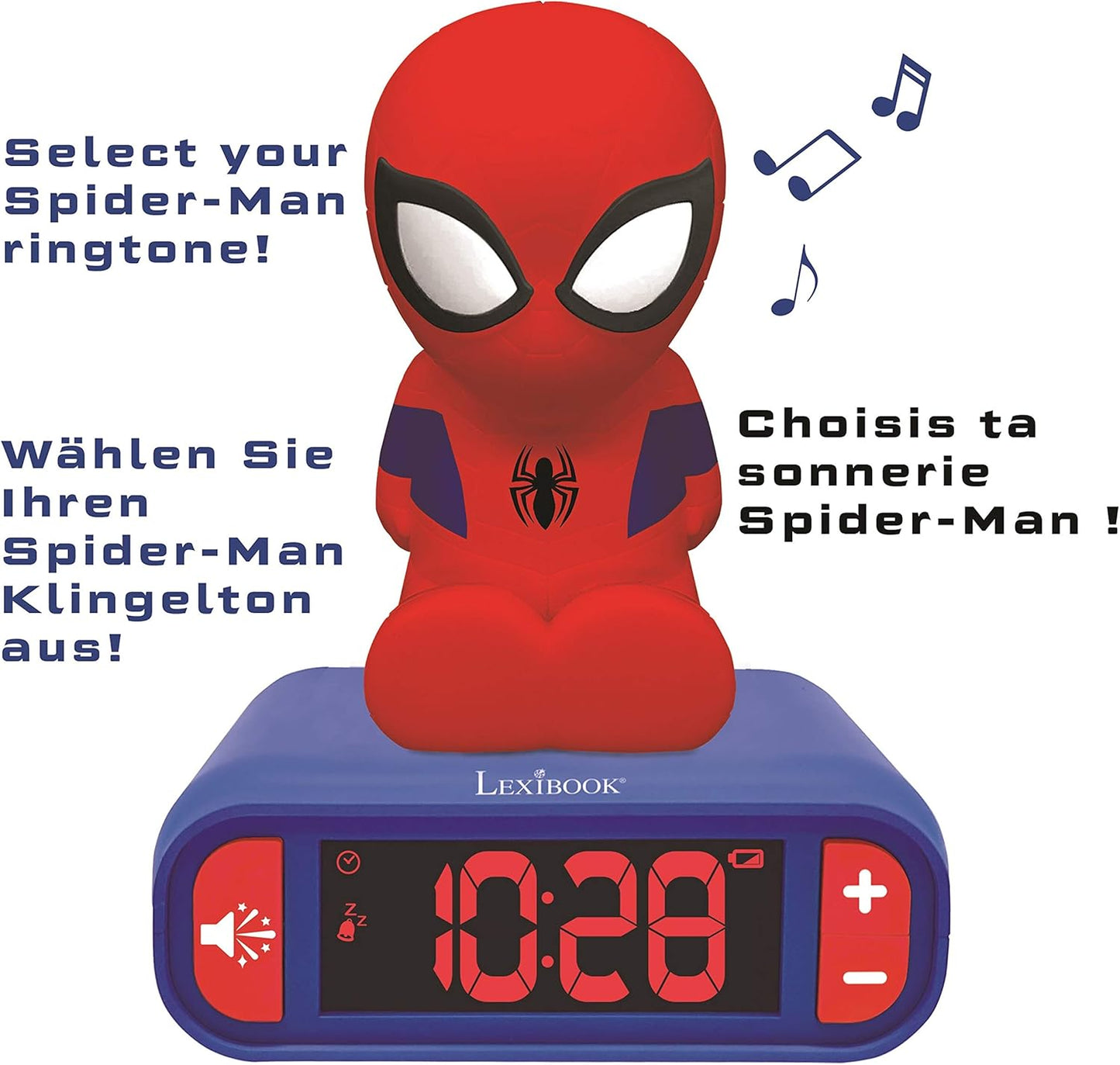 Spiderman Nachtlicht-Wecker mit Schlummerfunktion, Spider-Man