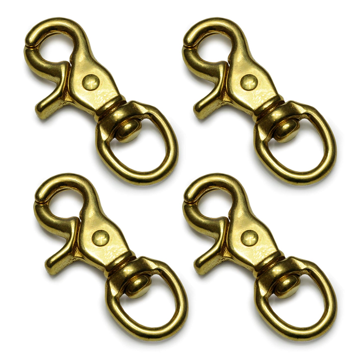 Scherenkarabiner-Haken 4er-Set mit Drehgelenk