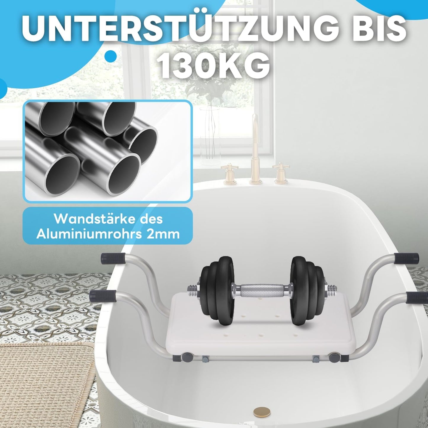Rutschfester Badewannensitz für Senioren