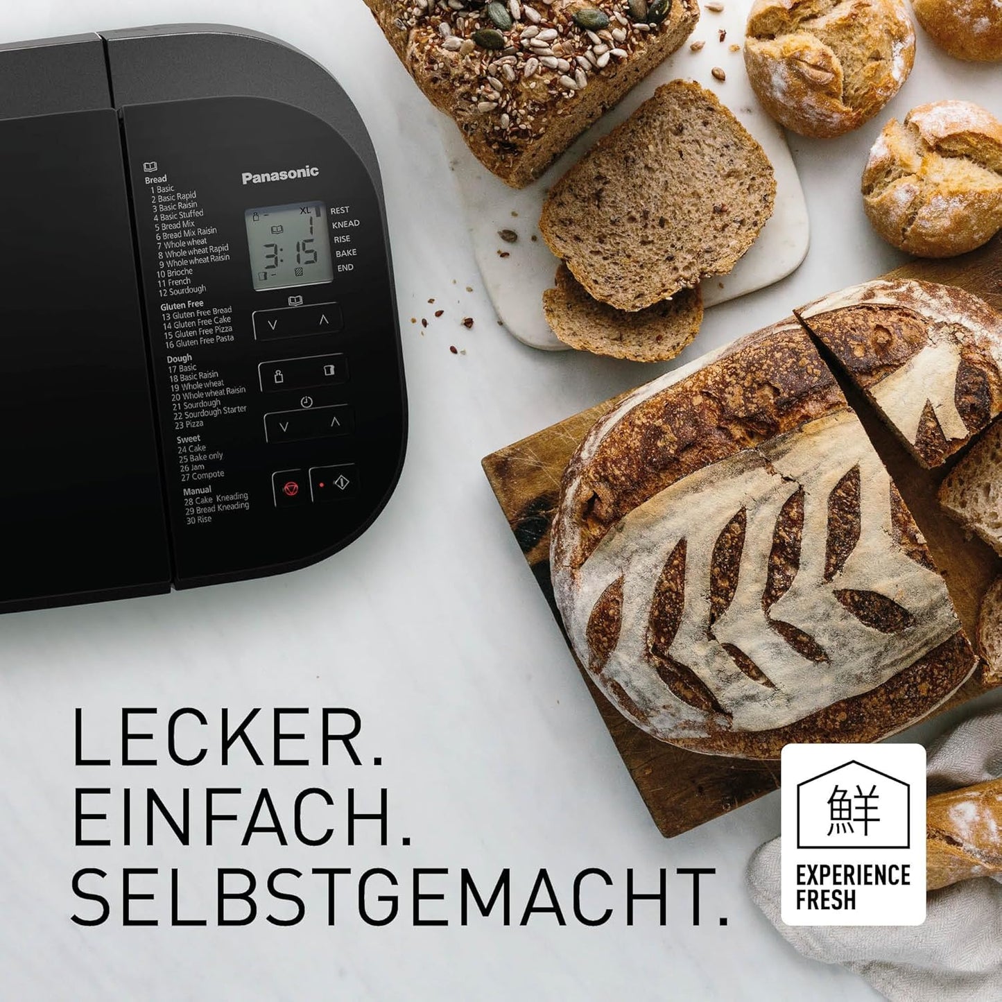 Brotbackautomat SD-R2530, Schwarz|ohne Hefeverteiler