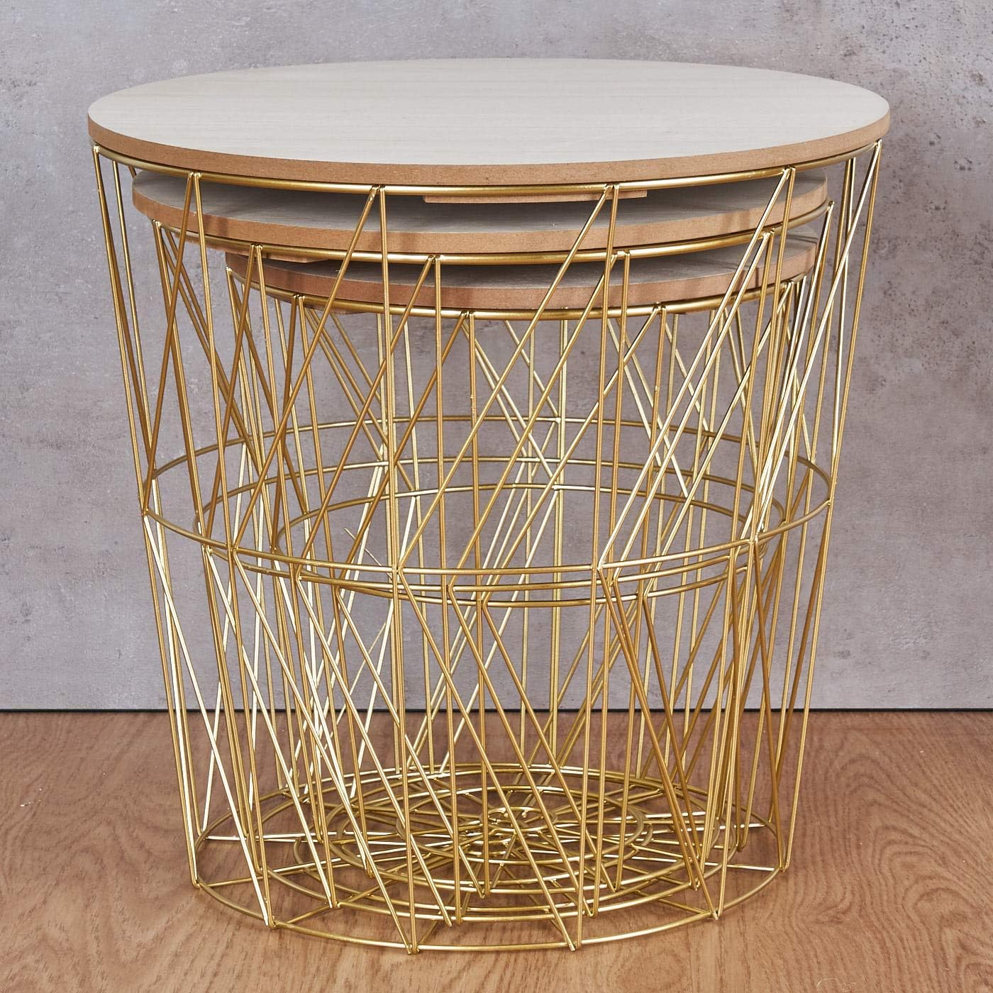 Beistelltisch Set, Gold