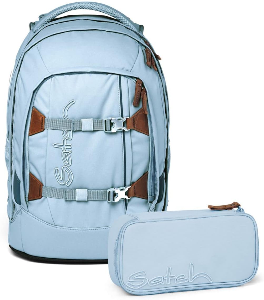 Schulrucksack-Set mit Schlamperbox, Nordic Ice Blue