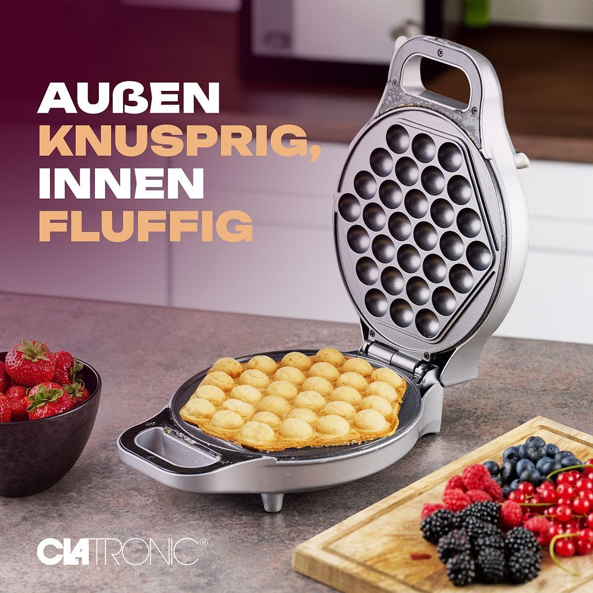 WA 3772 - Bubble-Waffeleisen mit 180° Rotationsfunktion