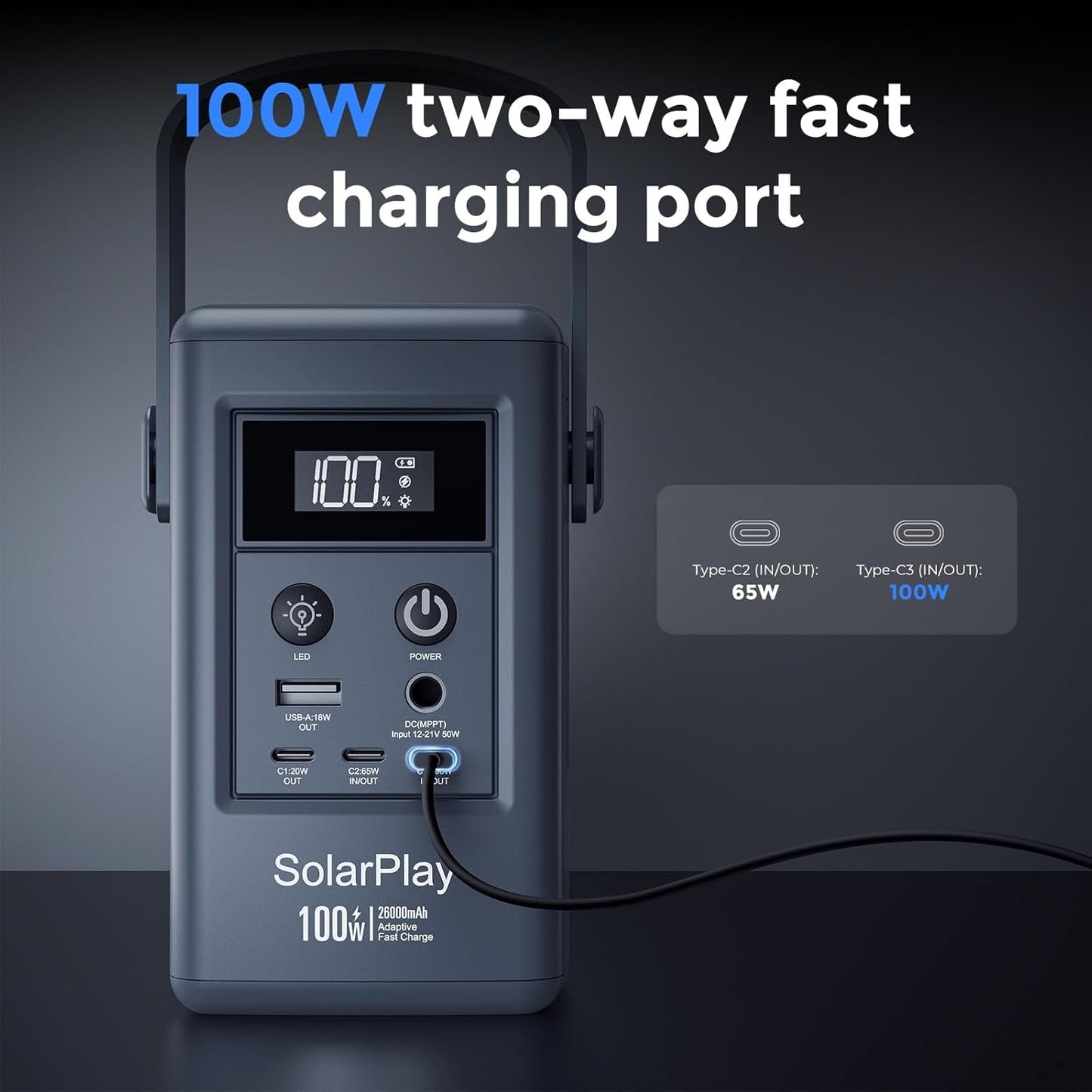 Tragbare Powerstation, 100w
