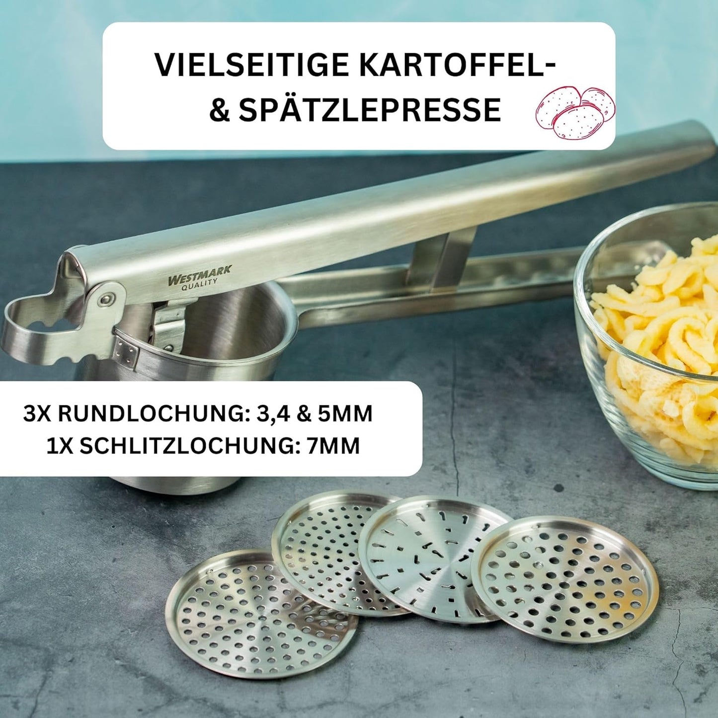61172260 Spätzle- und Kartoffelpresse, Einzeln