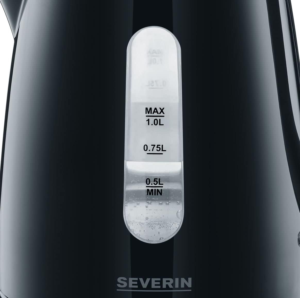 Wasserkocher mit Kalkfilter, 1L, 2200W, WK 3410, Schwarz