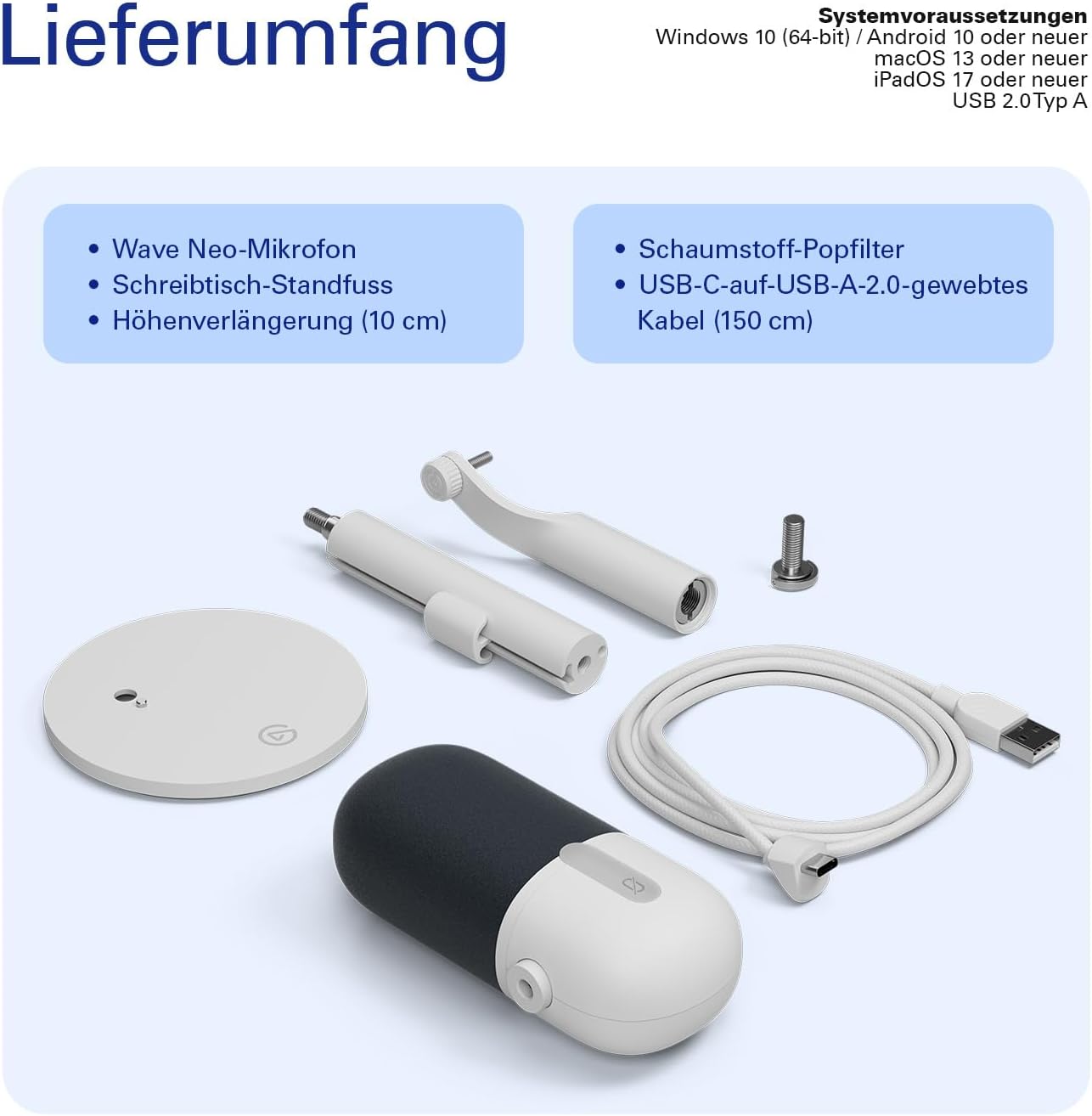 Wave Neo Kondensatormikrofon mit Stummschaltung, Wave Neo