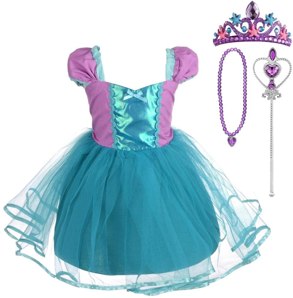Arielle Kostüm Set für Kleinkinder, Tüll - Arielle (mit Zubehör) 12-18 Monate