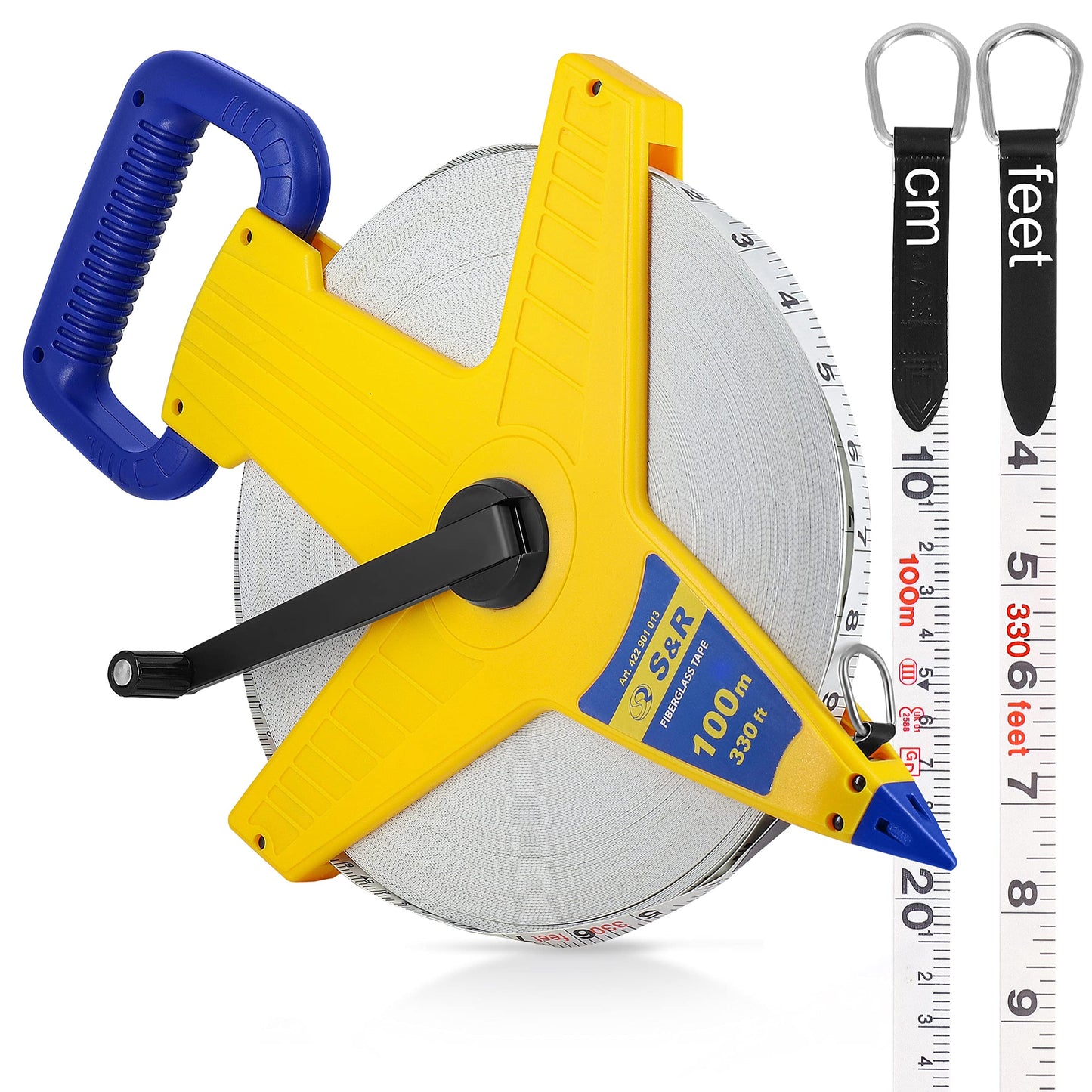 Rollmassband mit Metallring und Spitze, Länge 100 Meter