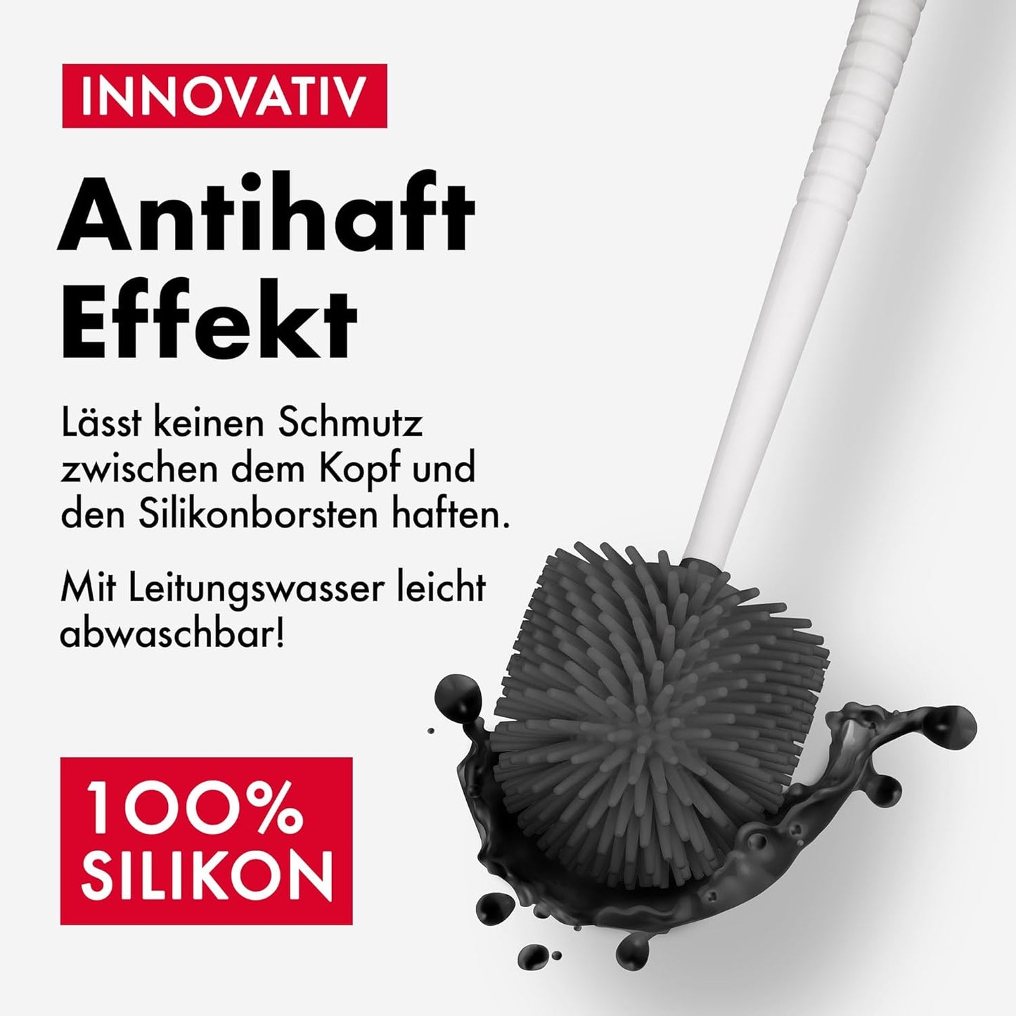 Antibakterielle WC-Bürste, Weiß