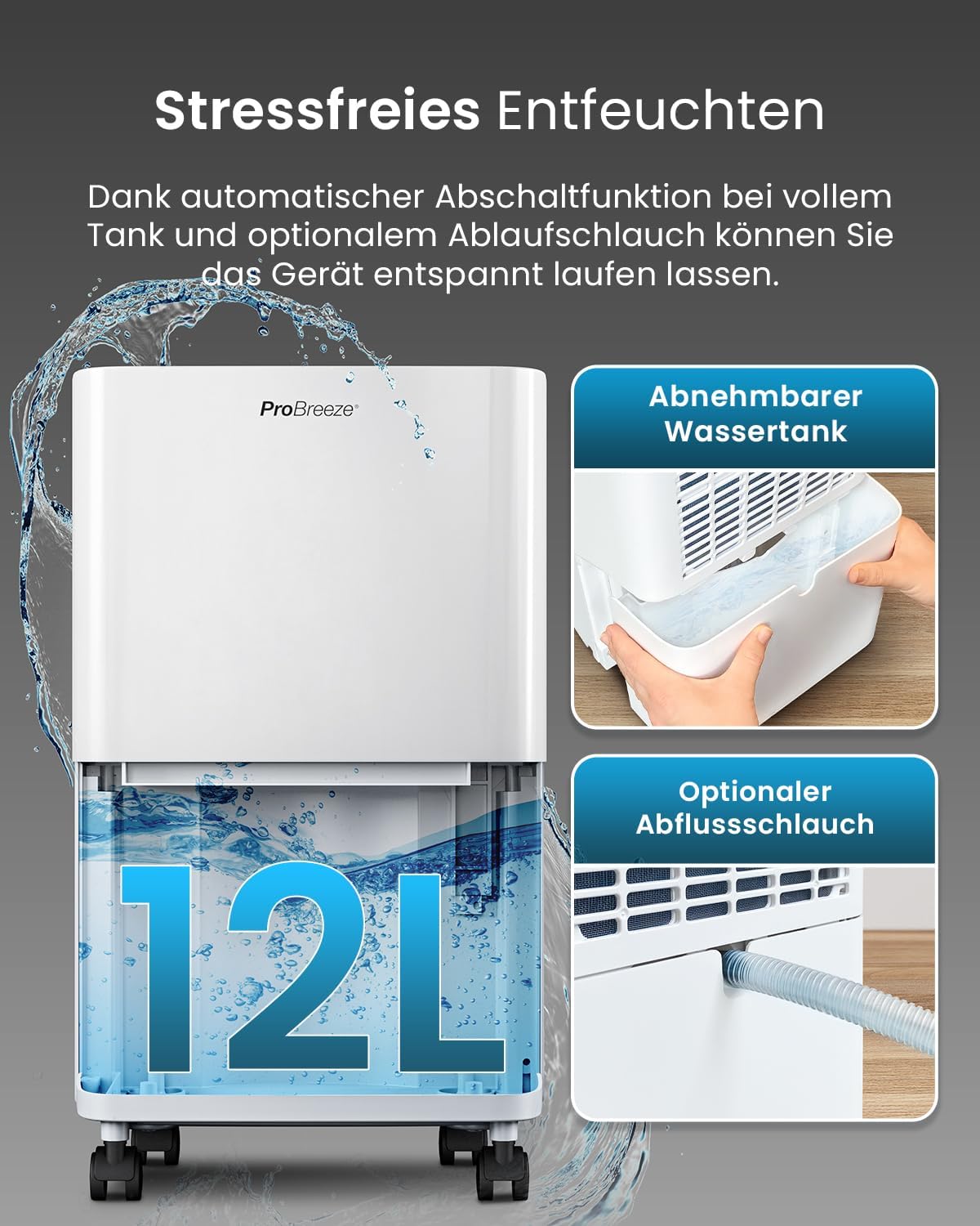 Luftentfeuchter  mit 2L Wassertank