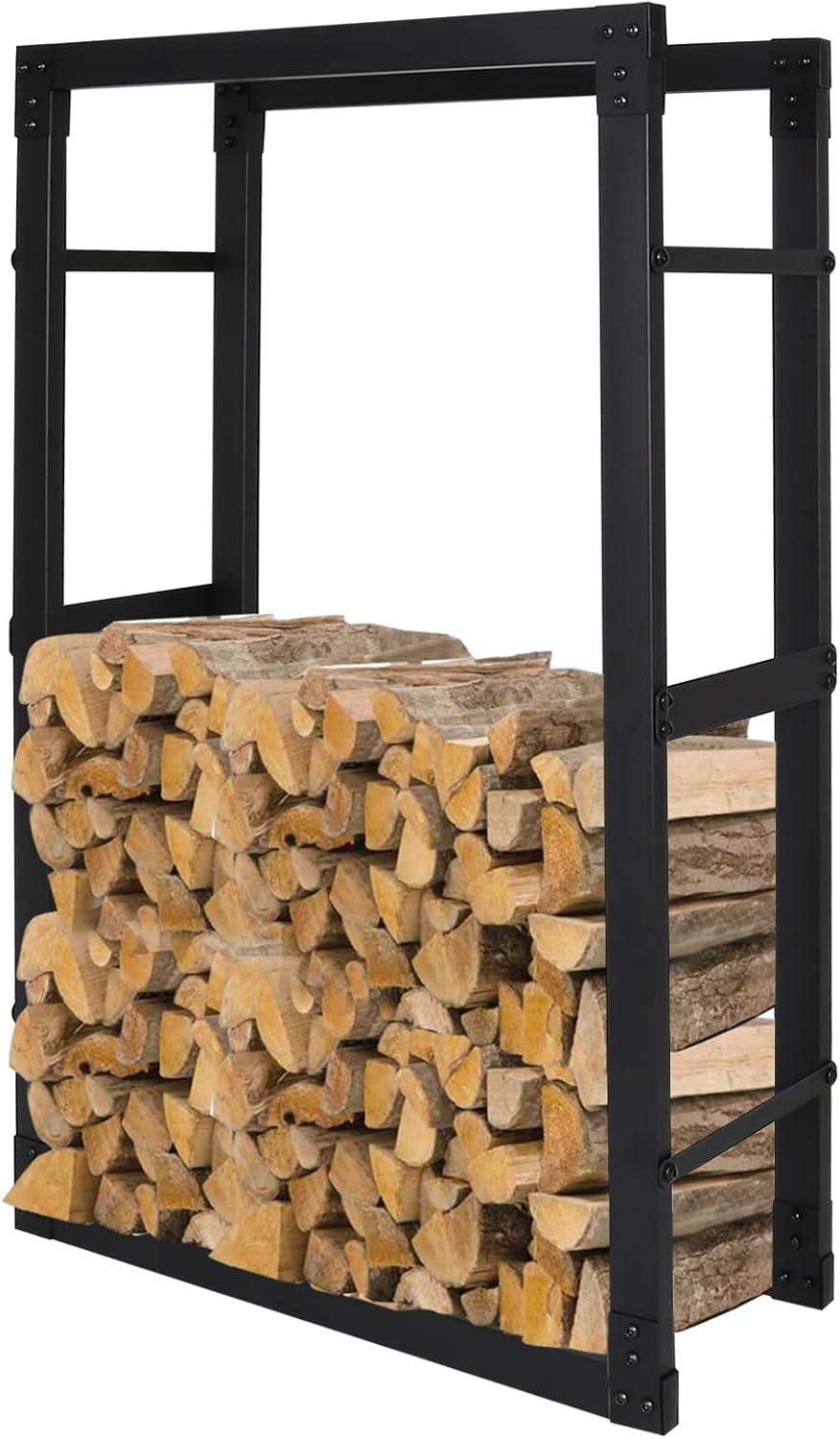 Stabiles Brennholzregal, 25 x 80 x 150 CM
