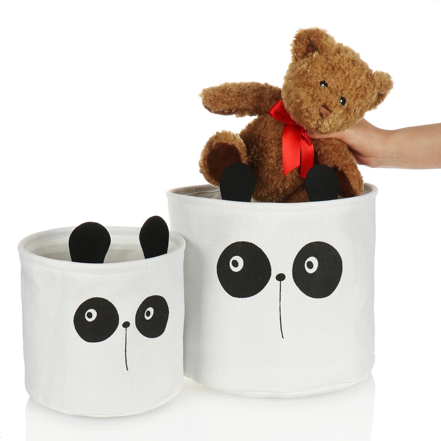 2-teiliges Aufbewahrungskörbe-Set, 2 Stück - Schwarz/Weiss