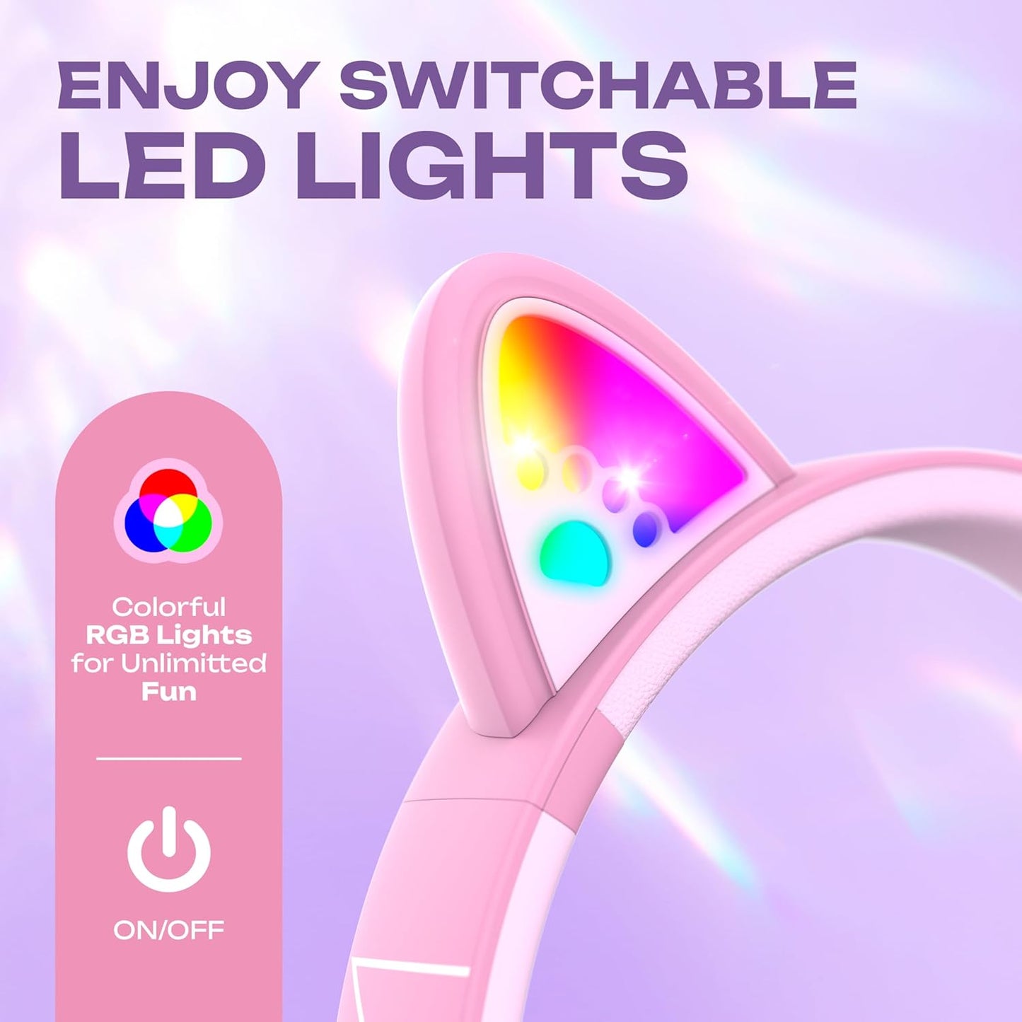 Bobo Bluetooth-Kopfhörer für Kinder, Rosa