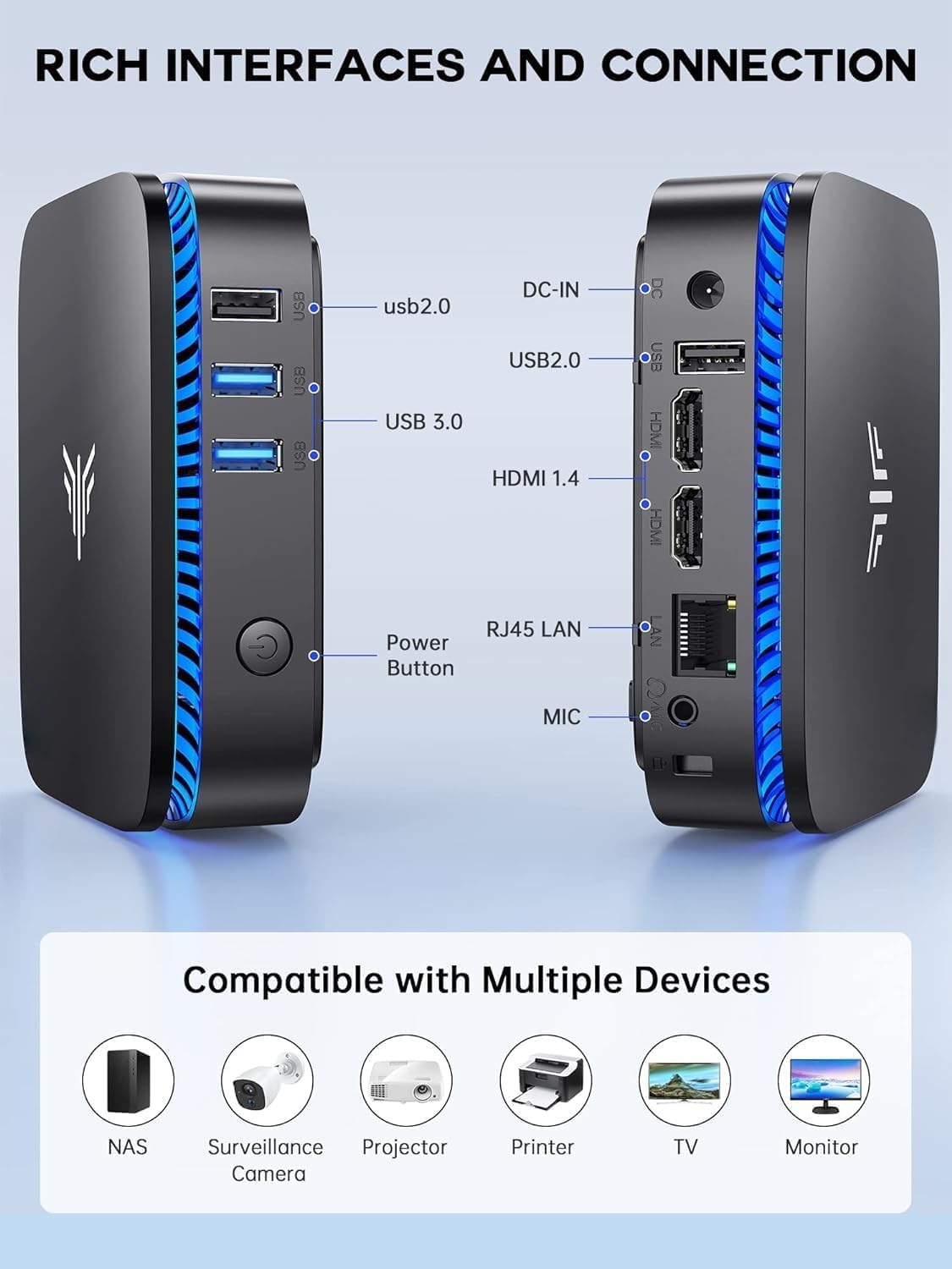 AK1PRO Mini PC N5105, 16GB RAM+512GB SSD