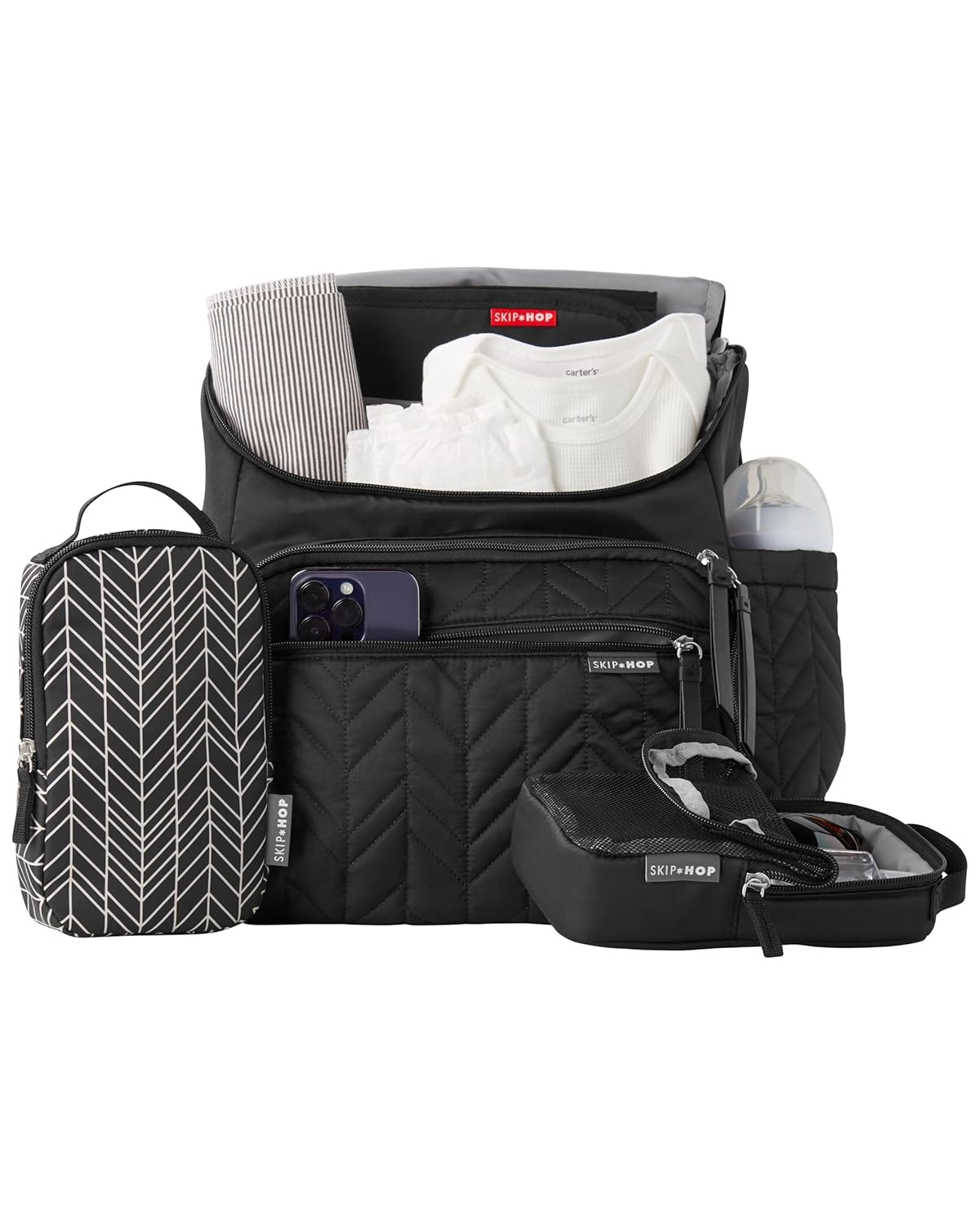 Forma Wickelrucksack mit Wickelunterlage, Schwarz