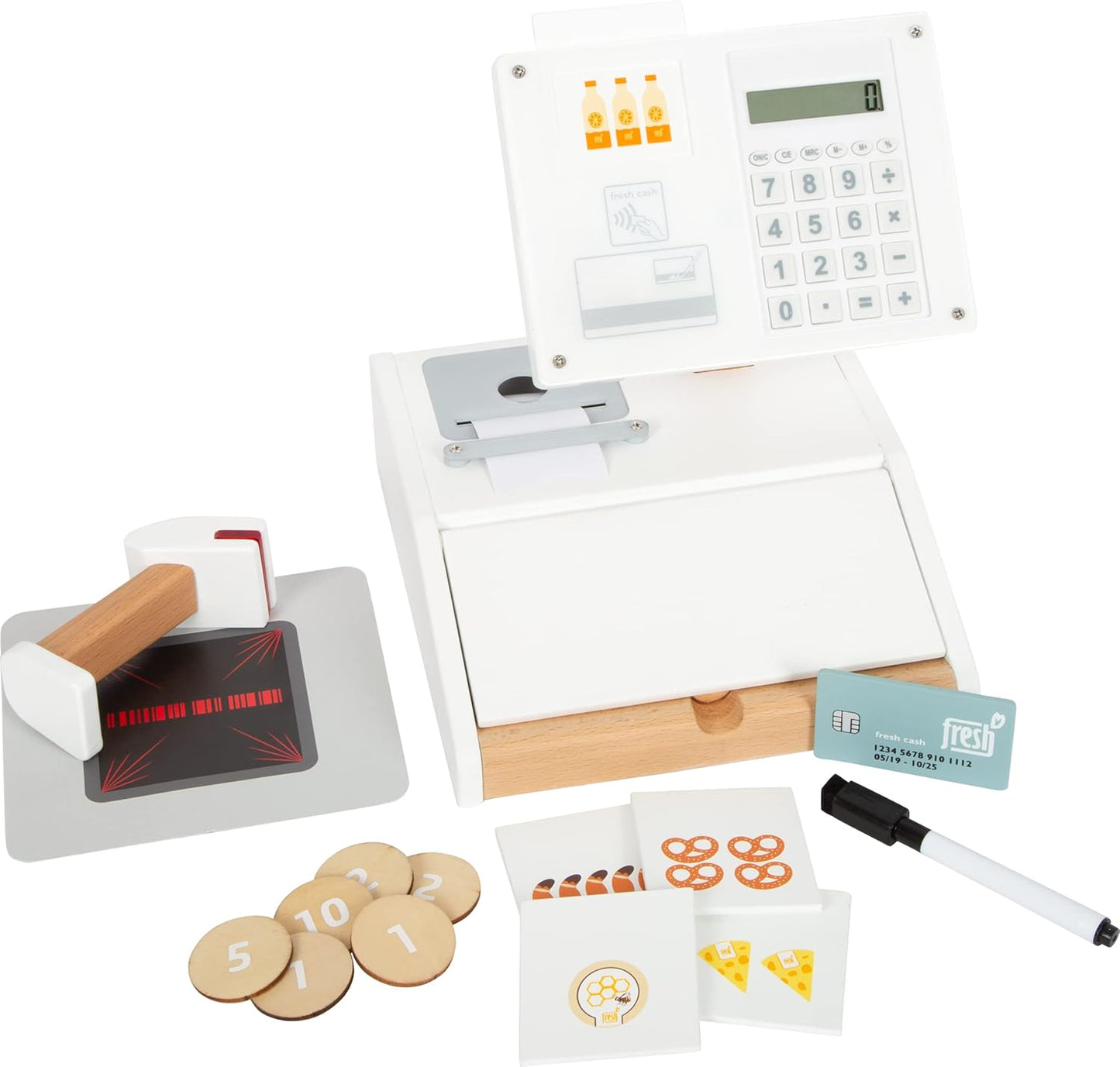 Holz-Kasse für Kaufladen-Rollenspiele, Kasse