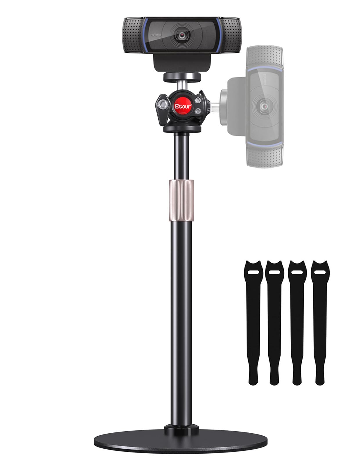 Webcam Ständer mit 360° Kopfdrehung, 9.2''-15.5'' in