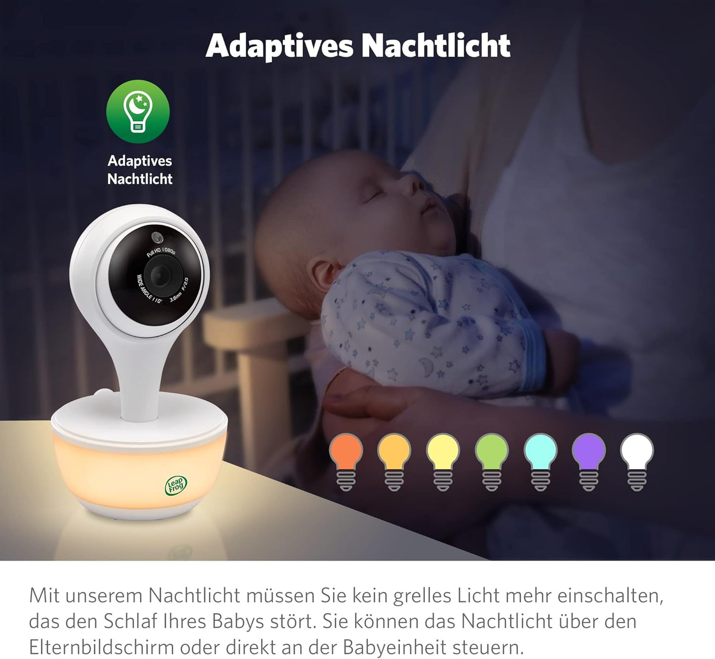 Smartes Video-Babyphone LF815HD, 1 Stück (1er Pack)|5"LF815HD-WIFI&APP Verbinden
