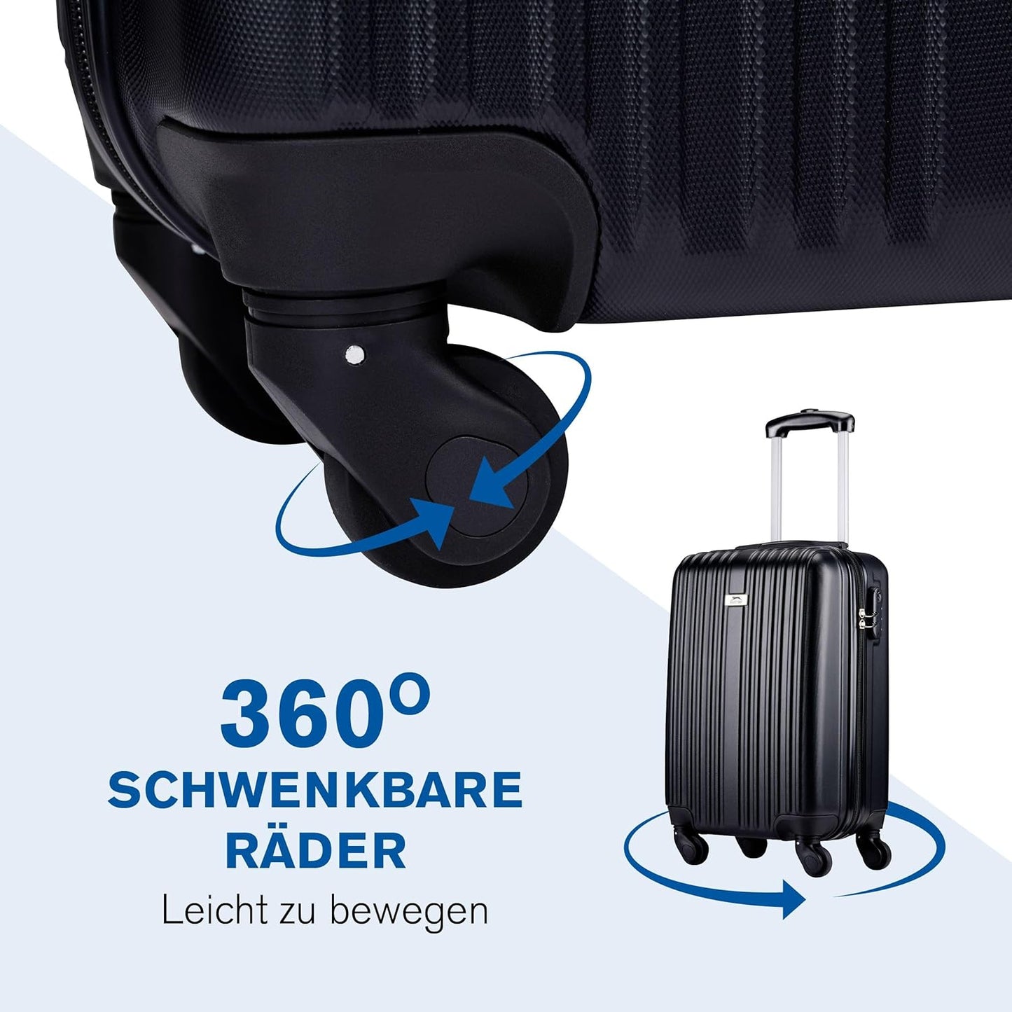 Trolley Set 18/26" 2pcs Black, 2-Teilig Schwarz