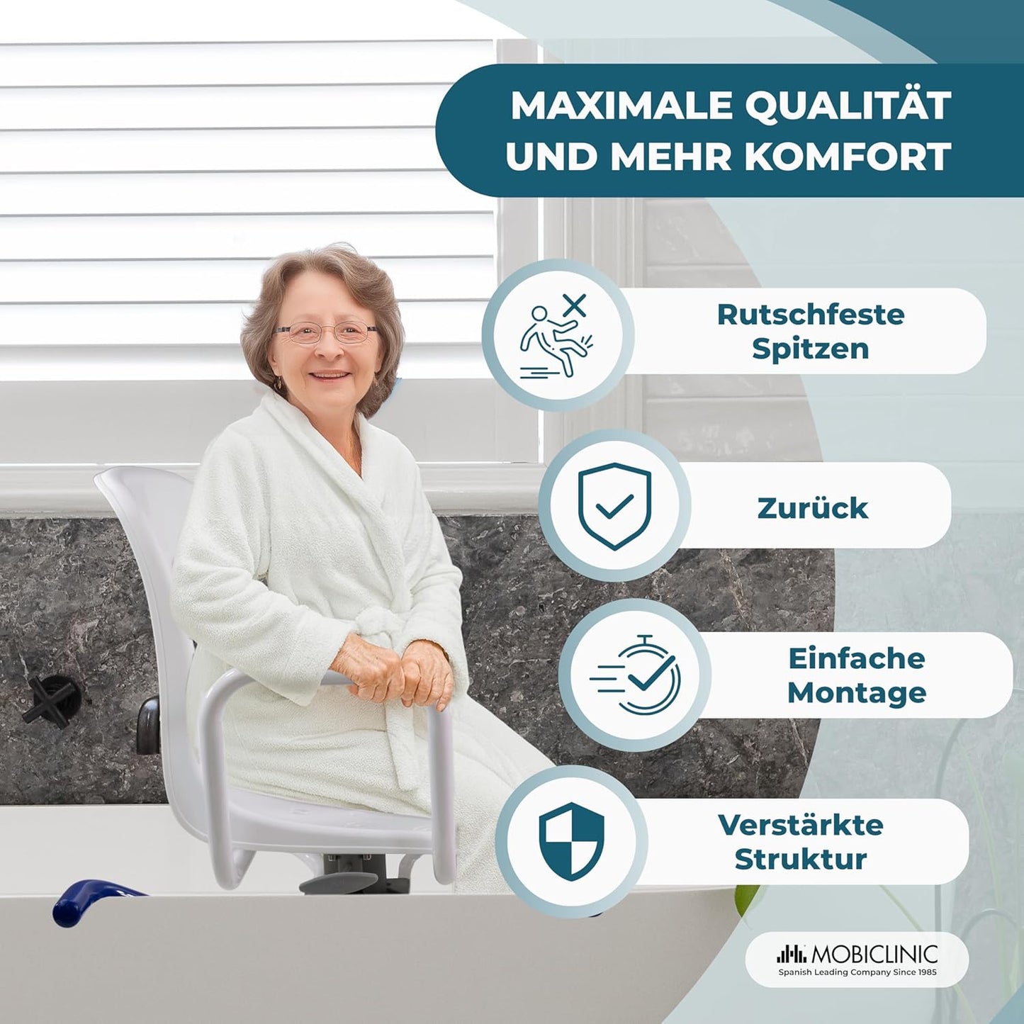 Drehbarer Badewannensitz
