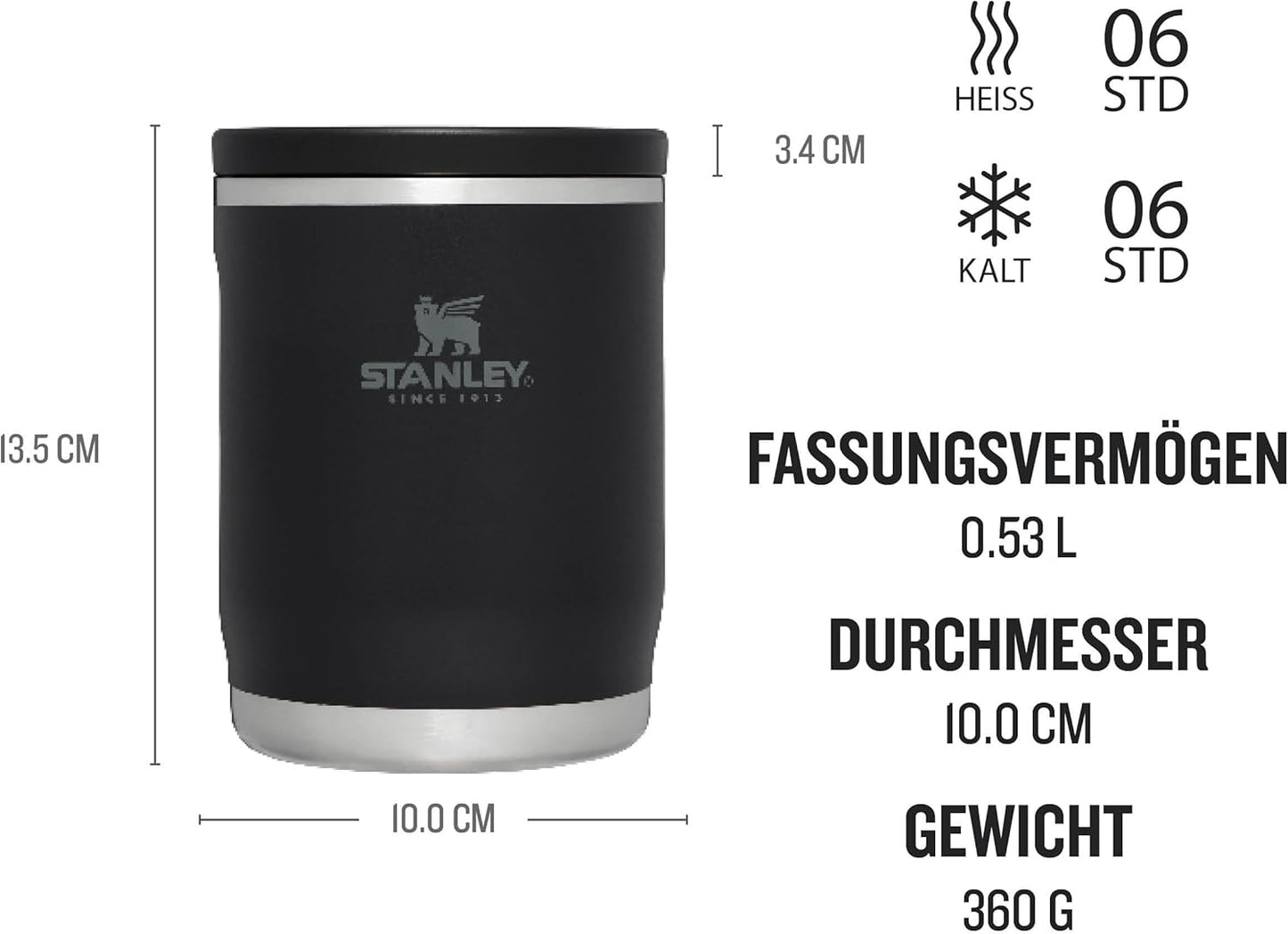 Adventure To-Go Food Jar, Schwarz 0.53L