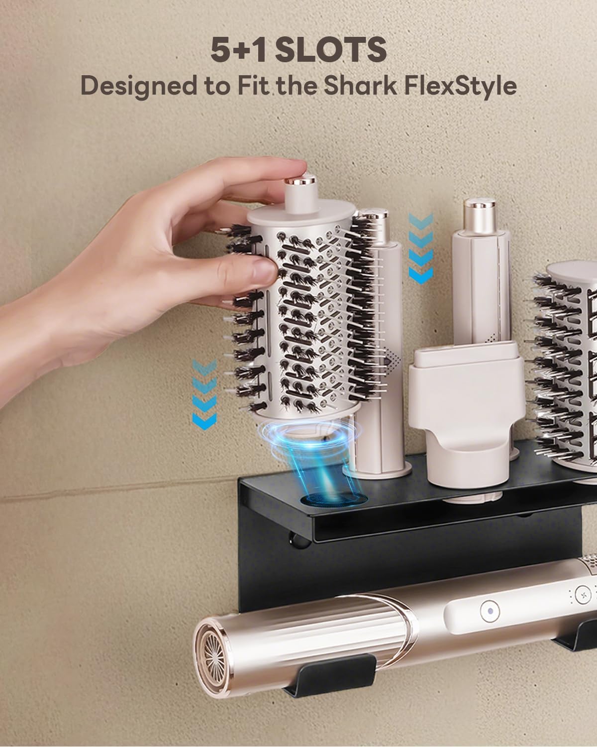 Fönhalterung für Shark Hairstyler mit Kabel- und Diffusorhalter, Td79