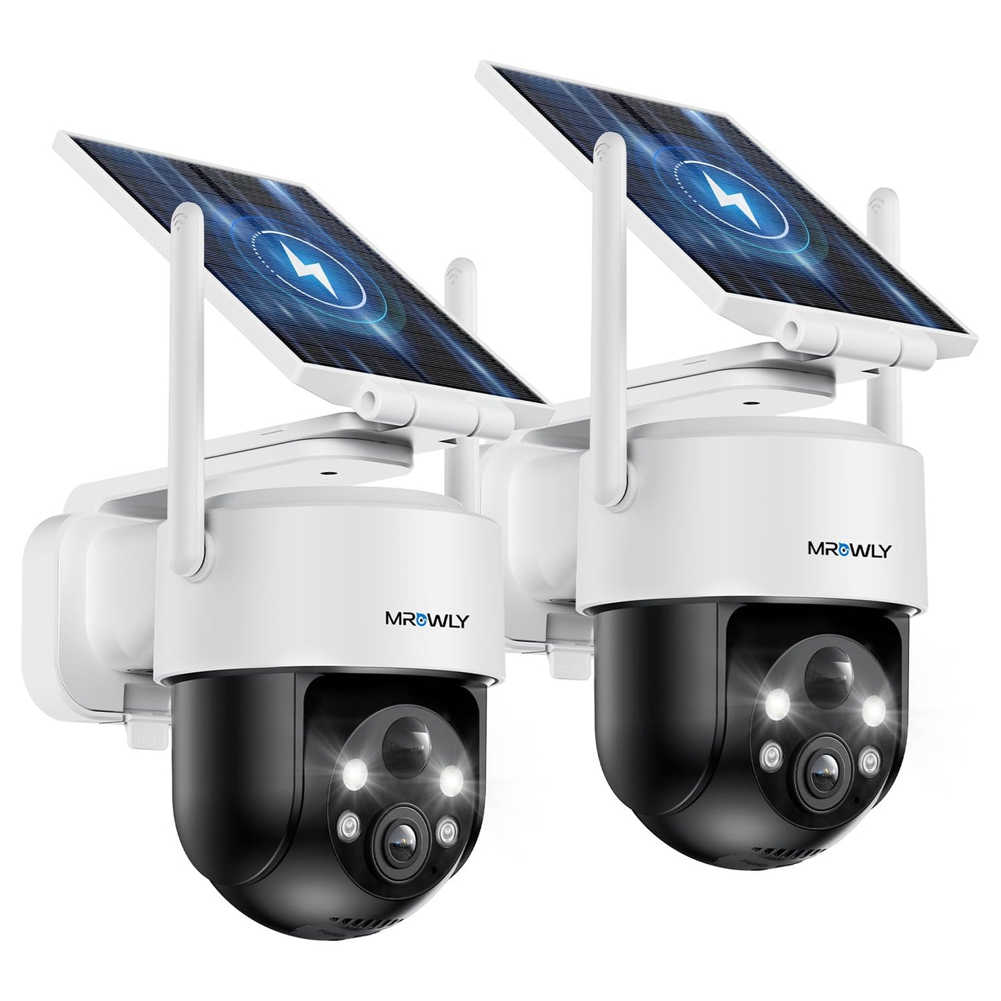 Überwachungskamera-Set mit Solarbetrieb, 2 Stück