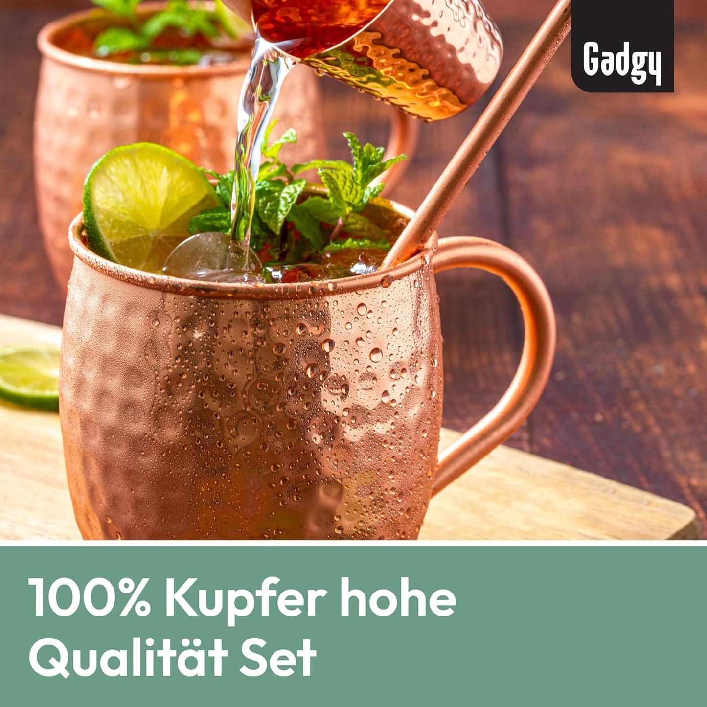Multi Moscow Mule Cocktailgläser-Geschenkset, 9-teilig, Multi