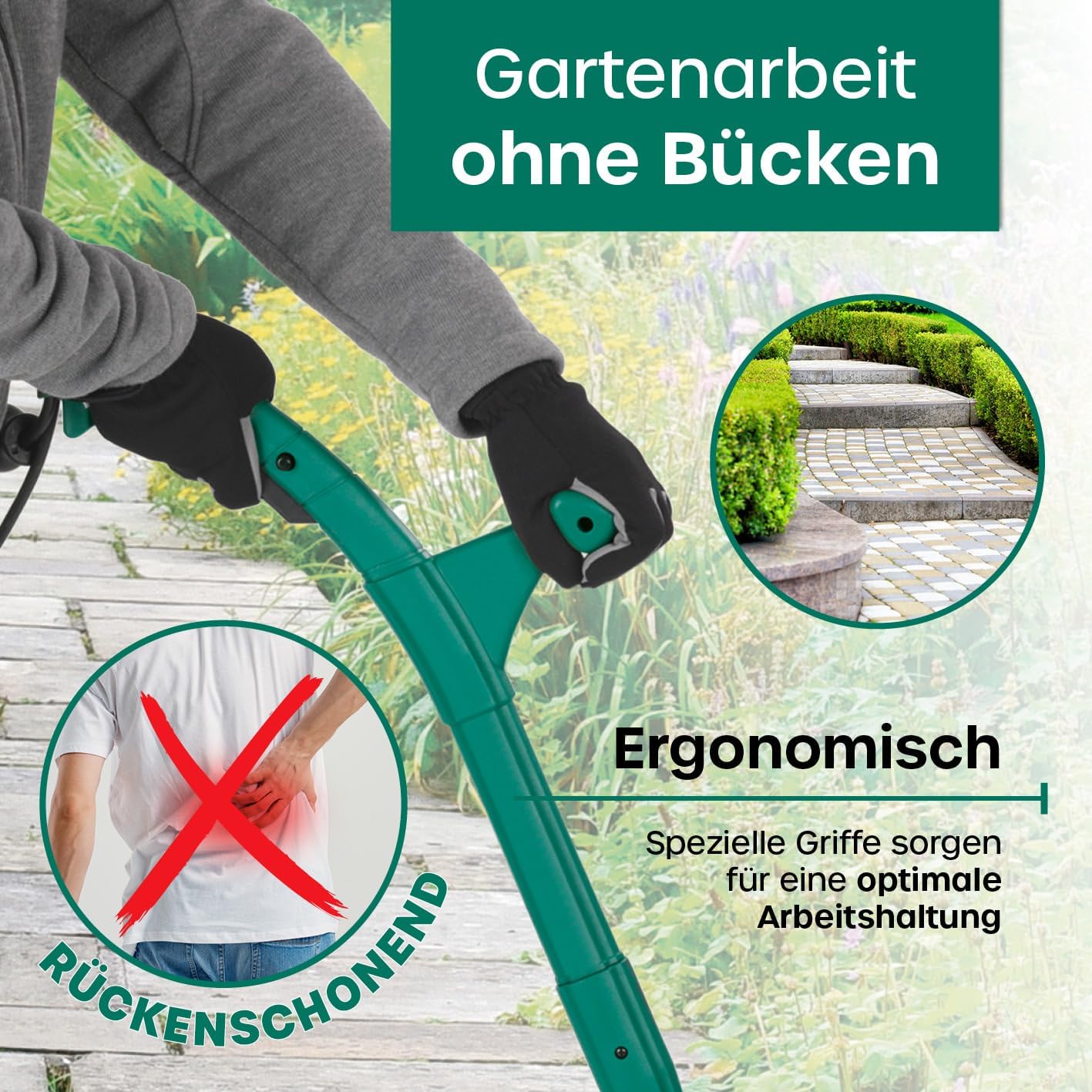 Elektrischer Fugenreiniger mit 2 Bürsten, 1200 Umdrehungen