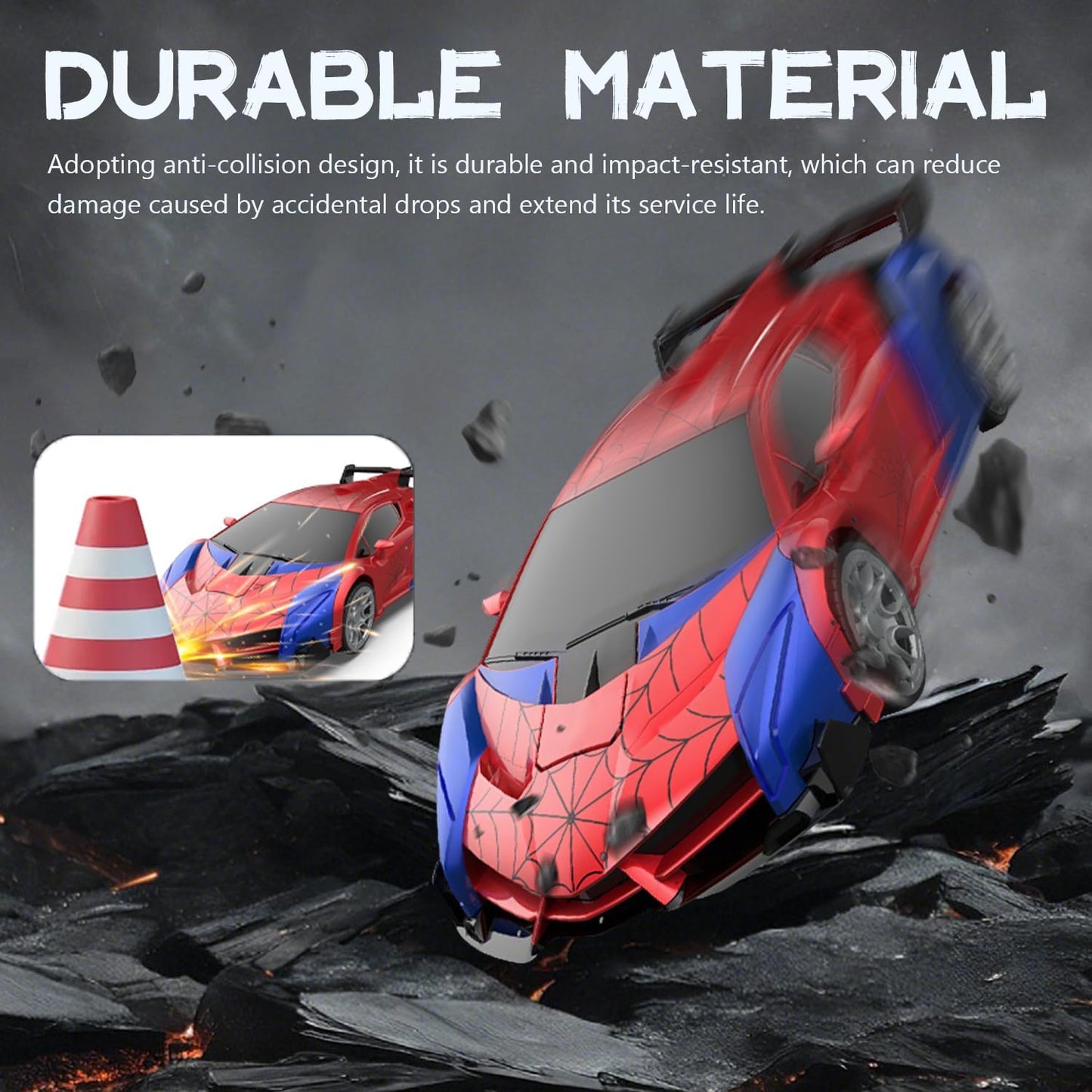 2 in 1 Transform Spielzeugauto & Roboter Spider