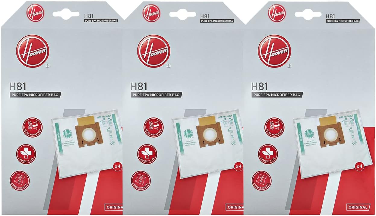 12x Staubsaugerbeutel H81, Kit 3 Packs