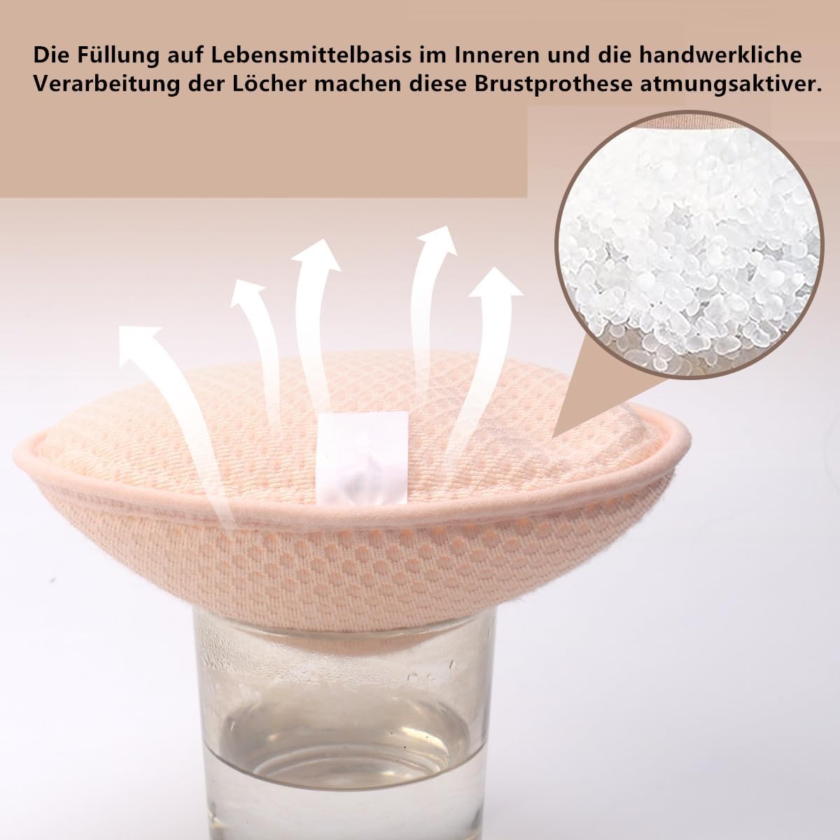 Brustprothese für Mastektomie, Schwimmgeeignet, 90g, L-90G